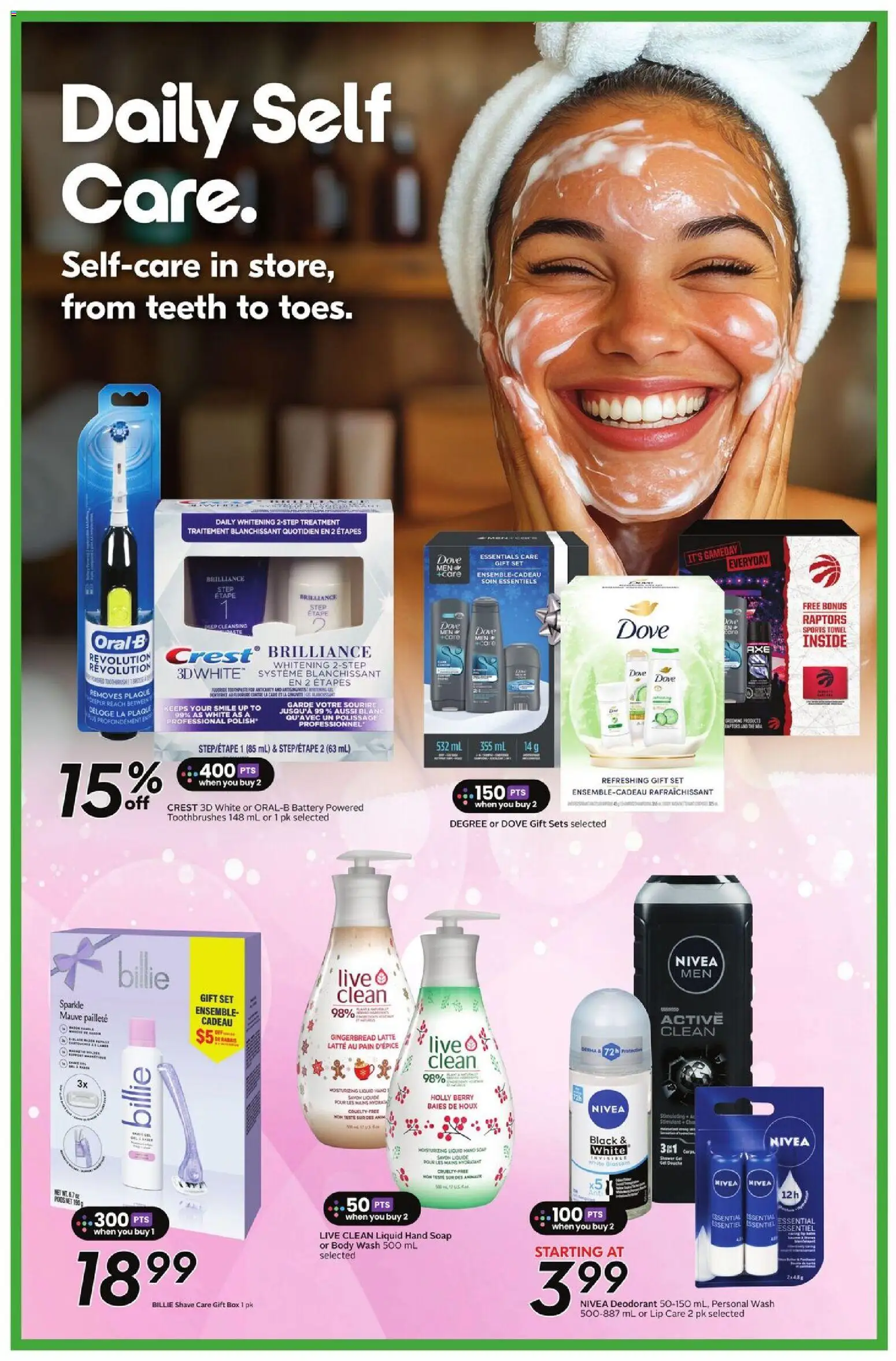 Sobeys flyer valid from 23.10.2025 | Page: 20 | Products: Soap, Body wash, Box, Battery