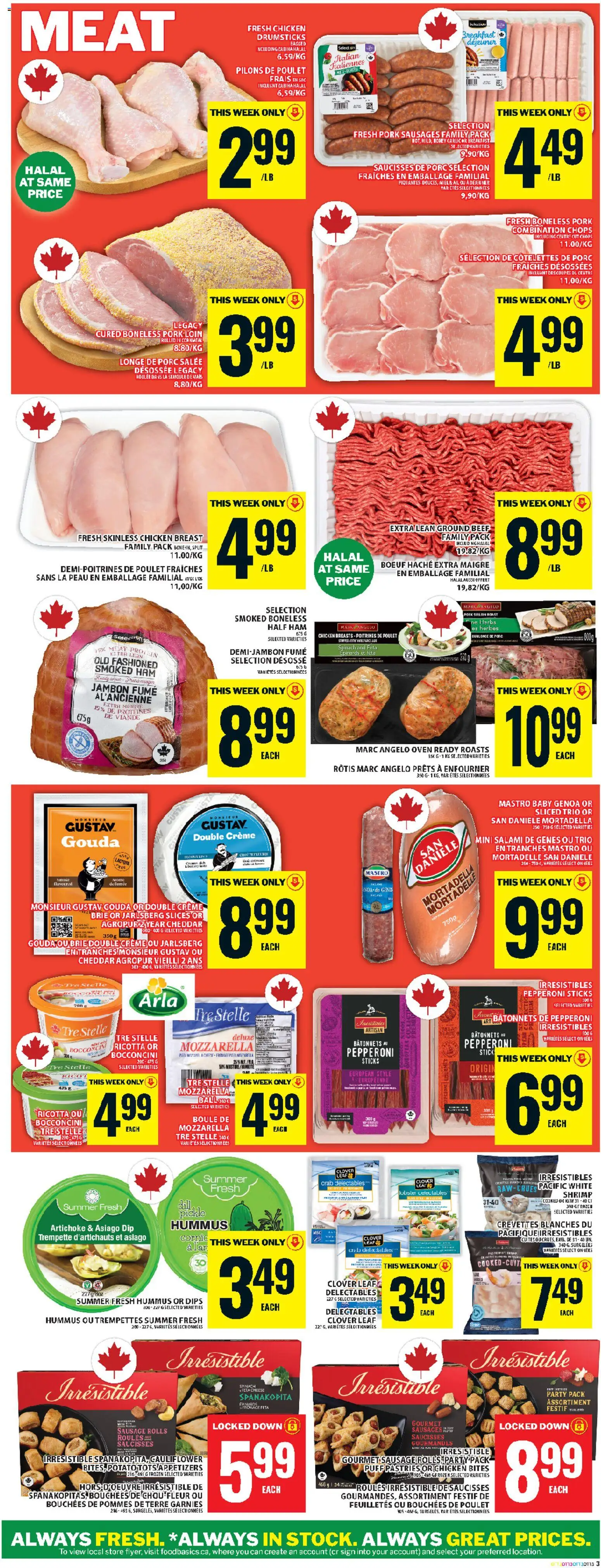 Food Basics flyer valid from 18.12.2025 | Page: 8 | Products: Beef, Oven, Salami, Ham