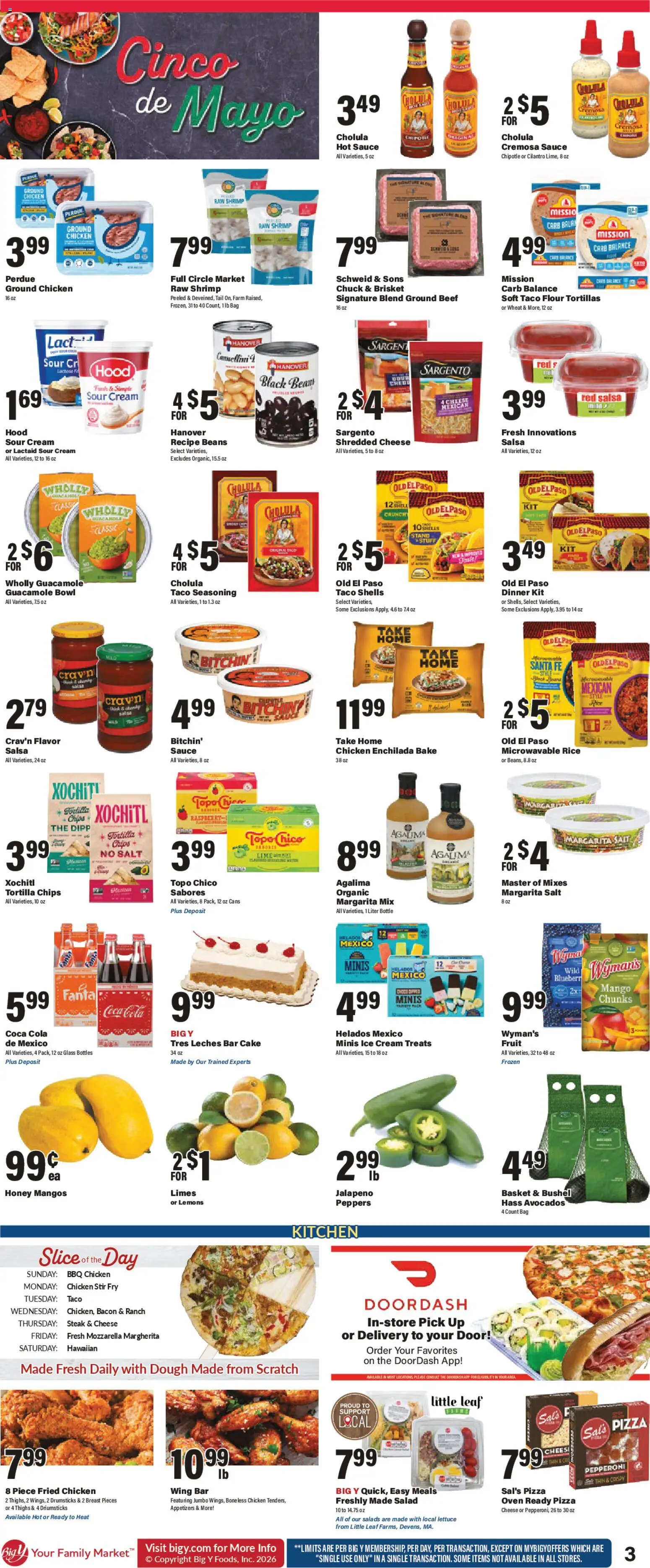 Big Y Weekly Ad - valid from 30.04.2026 | Page: 4 | Products: Cheese, Pizza, Lime, Oven