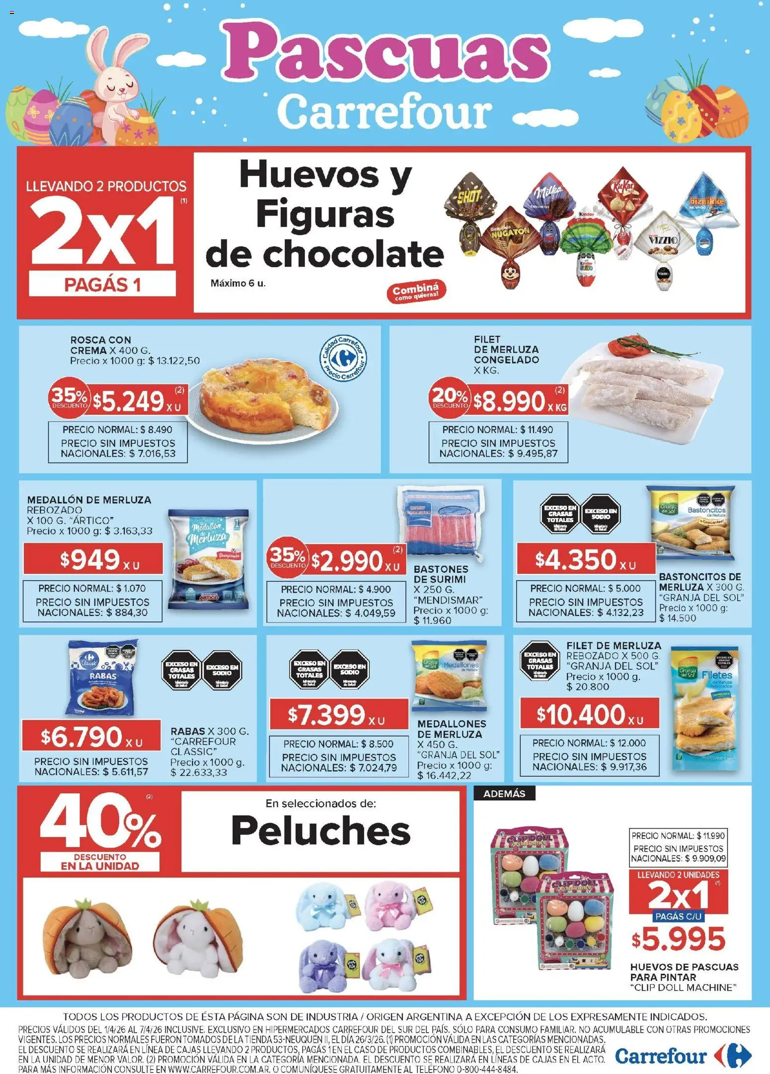 Carrefour ofertas │ válido desde el 01.04.2026 | Página: 2 | Productos: Teléfono, Caso, Huevos, Chocolate