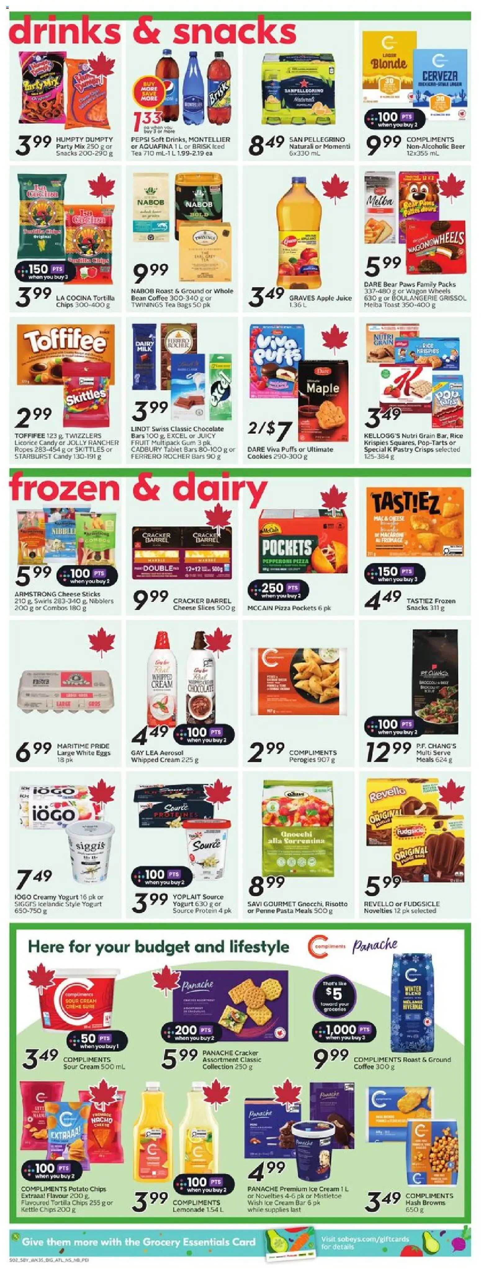 Sobeys flyer valid from 25.12.2025 | Page: 11 | Products: Chips, Cookies, Kettle, Pizza