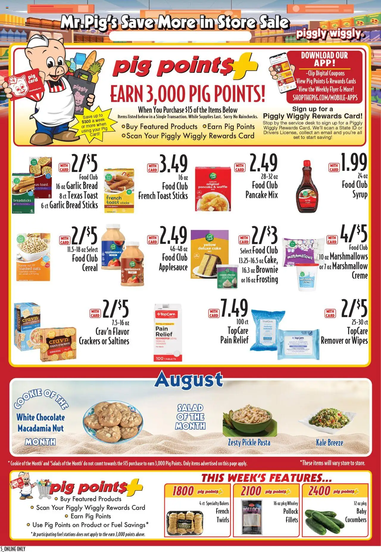 Piggly Wiggly Weekly Ad - valid from 06.08.2025 | Page: 5 | Products: Kale, Cheese, Cream, Salad