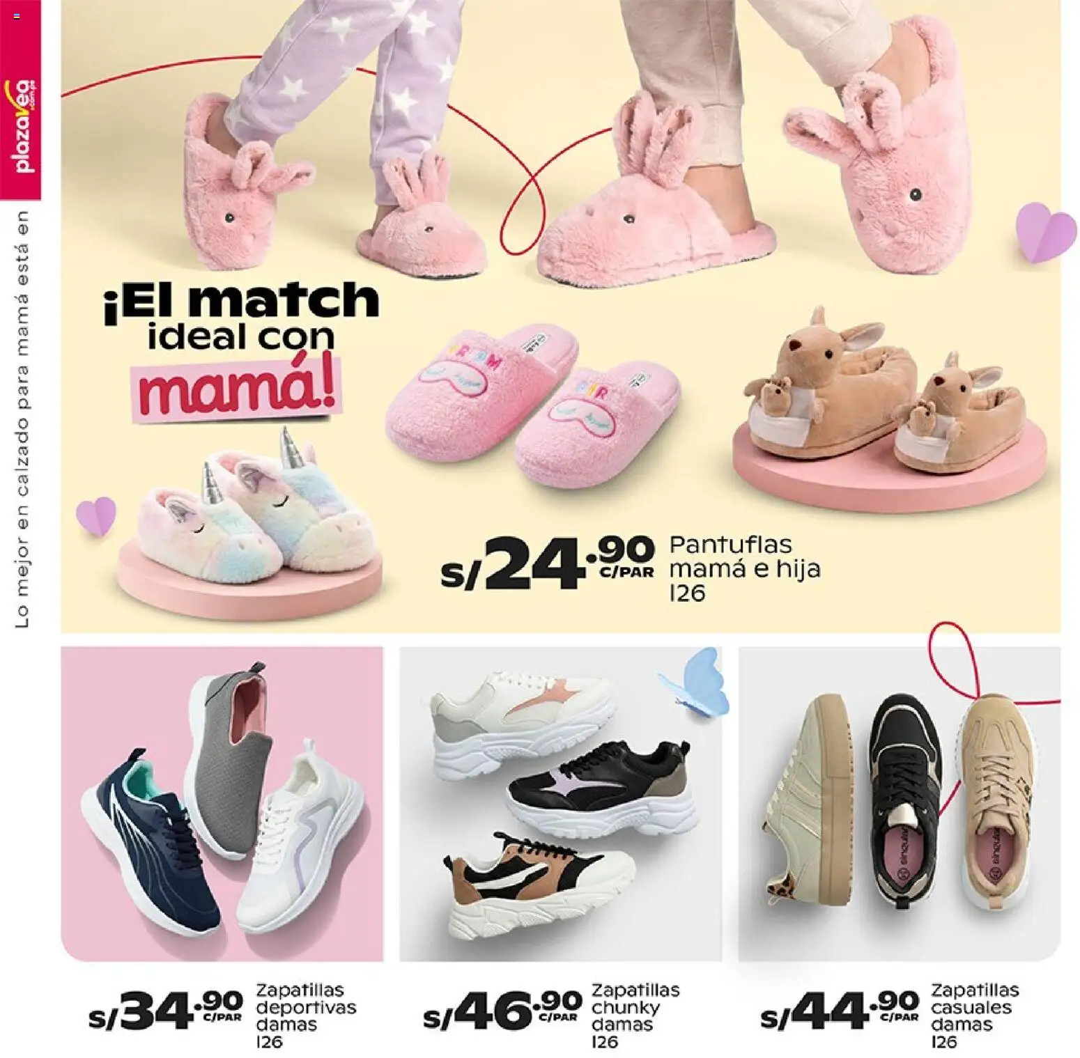 Catálogo Plaza Vea válido desde 27.04.2026 | Página: 18 | Productos: Zapatillas deportivas, Zapatillas, Pantuflas