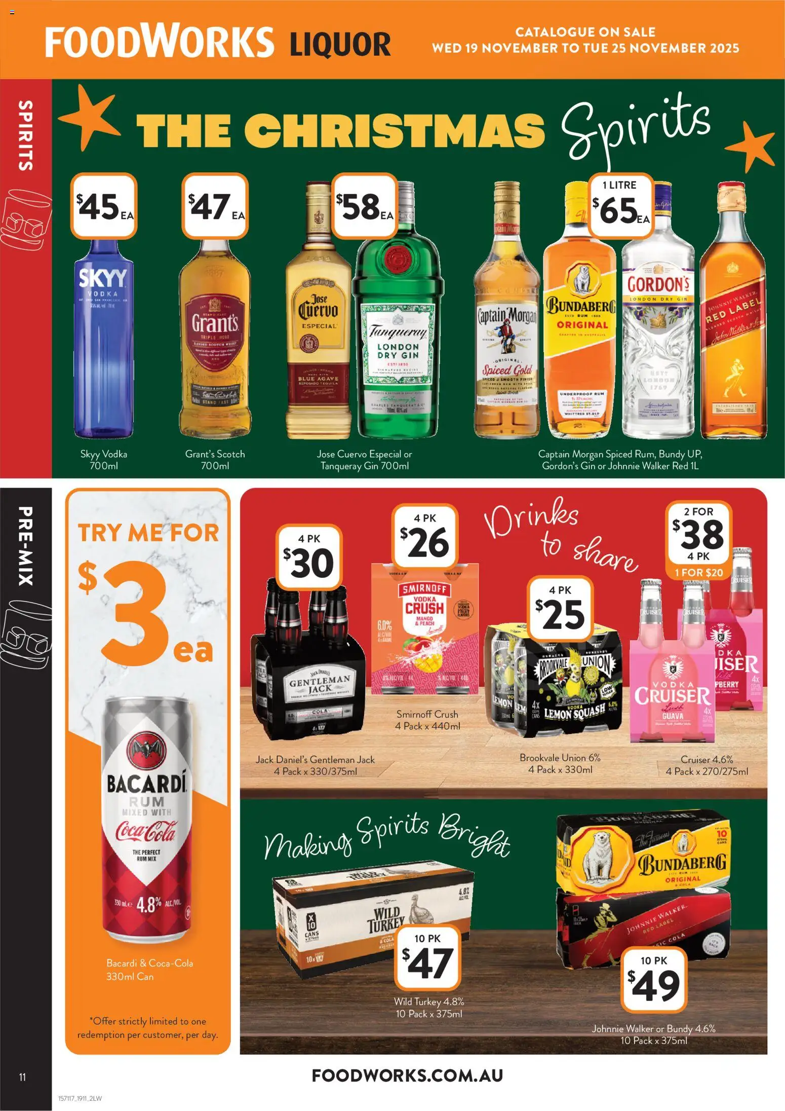 Foodworks catalogue - valid from 19.11.2025 | Page: 11 | Products: Coca Cola, Gin, Lemon, Squash