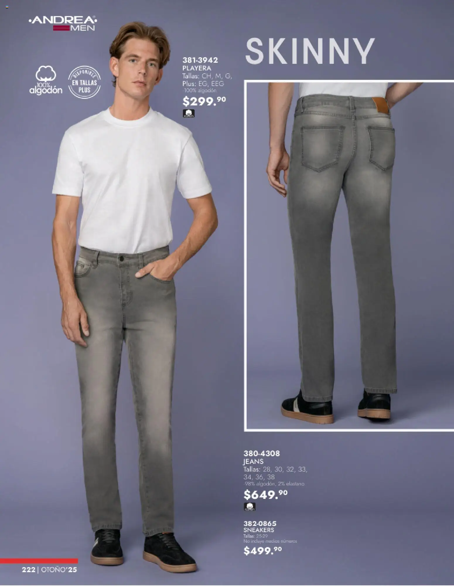 Nuevas ofertas de Andrea válidas en toda la República Mexicana desde el 26.11.2025. ¡Encuentra las mejores ofertas en Andrea catálogo Vestir Caballero otoño! | Página: 60 | Productos: Algodón, Playera