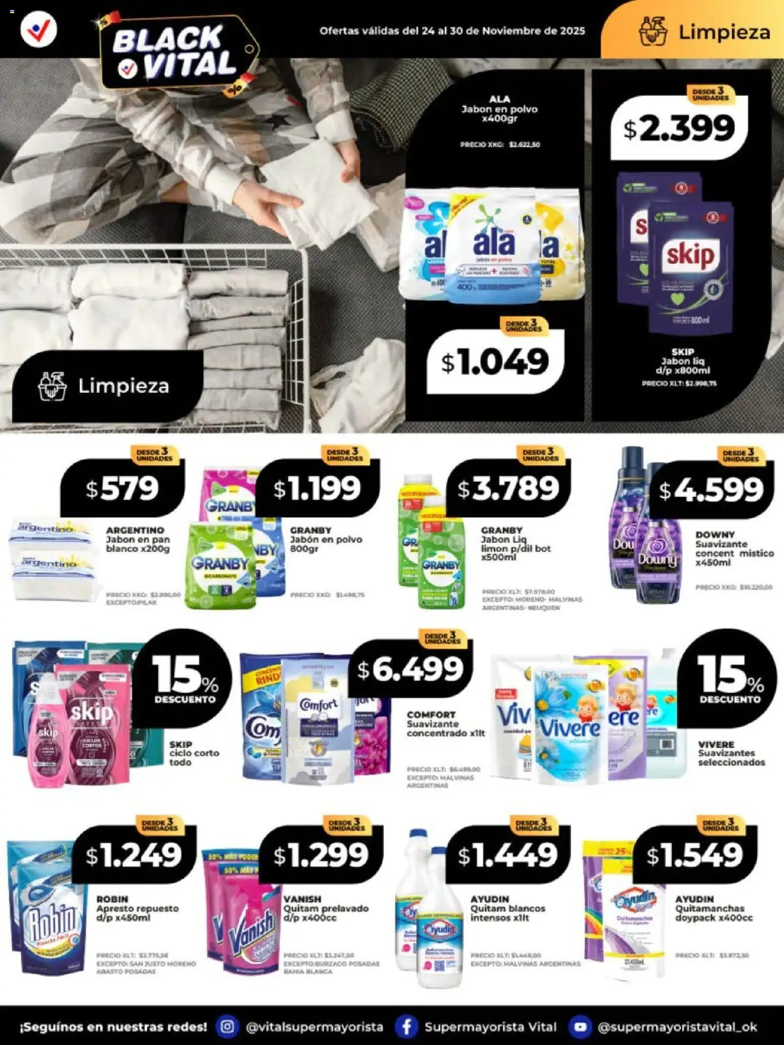 Vital - Ofertas - Santa Fe │ válido desde el 24.11.2025 | Página: 7 | Productos: Jabón, Quitamanchas, Limón, Suavizante