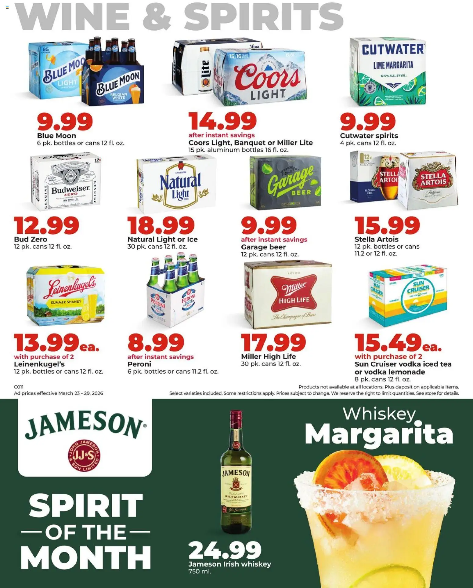 HyVee Weekly Ad - valid from 23.03.2026 | Page: 34 | Products: Wine, Beer, Tea, Whiskey