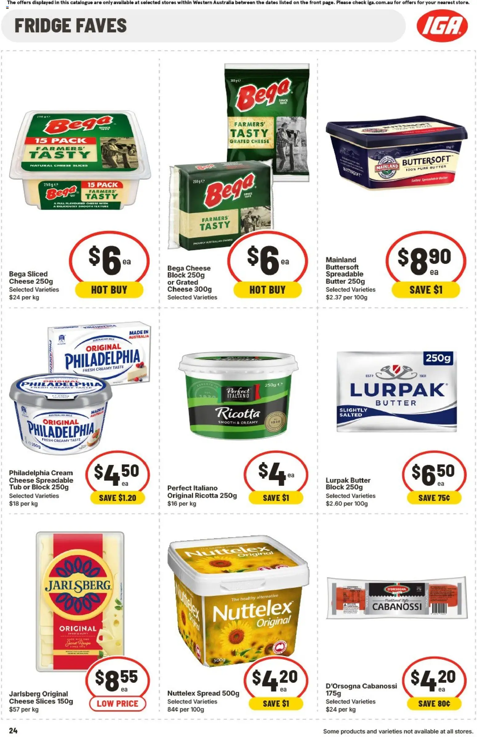 IGA catalogue - valid from 25.02.2026 | Page: 24 | Products: Butter, Cheese, Cream, Fridge