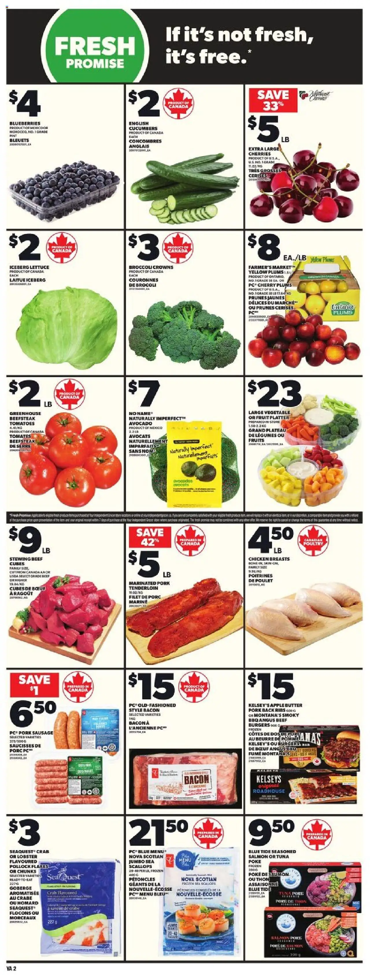 Independent Grocer flyer valid from 24.07.2025 | Page: 3 | Products: Chicken breasts, PC, Butter, Pork