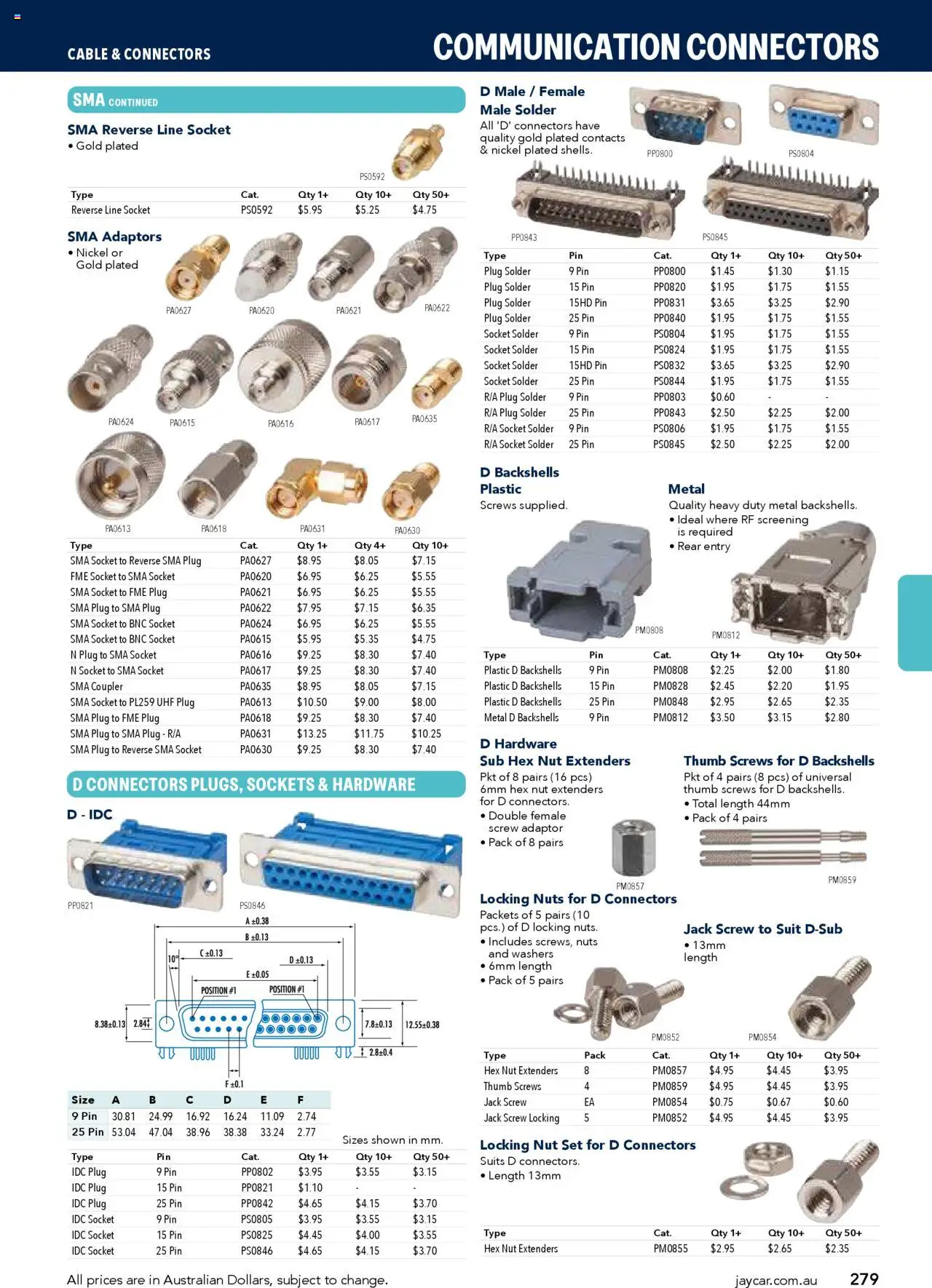 Jaycar catalogue - valid from 09.07.2025 | Page: 279 | Products: Socket, Suit, Adaptor, Cable