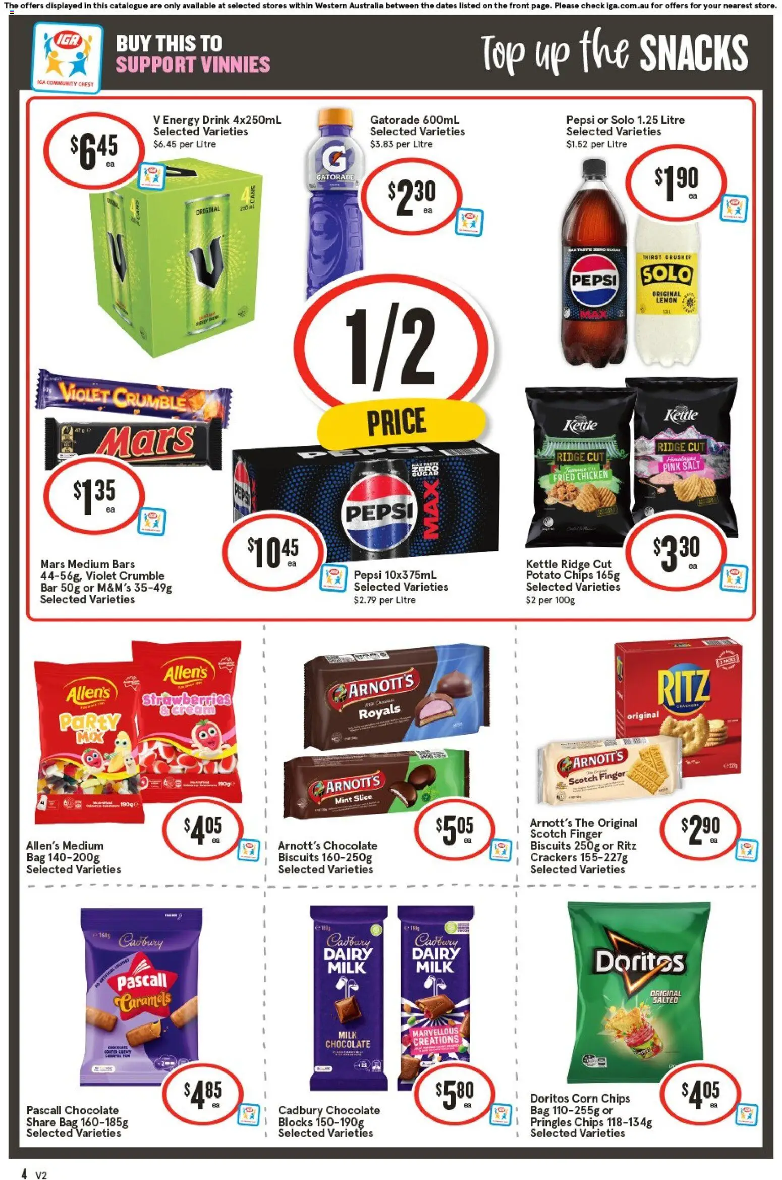 IGA catalogue - valid from 10.12.2025 | Page: 5 | Products: Crackers, Pepsi, Biscuits, Salt