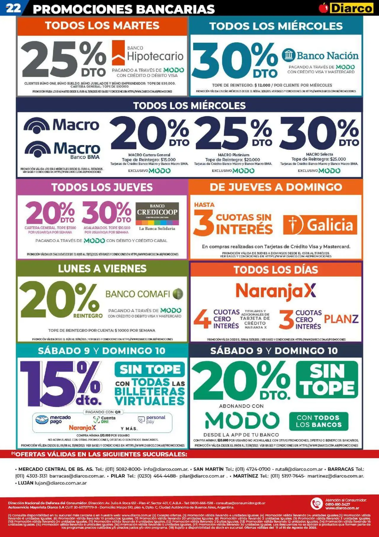 Diarco ofertas │ válido desde el 11.08.2025 | Página: 23 | Productos: Cartera, Banco, General