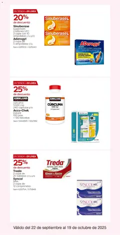 Vista previa de KIRKLAND Signature cúrcuma 1,000 mg, 240 cápsulas y/o Accu-Chek Instant 100 tiras + 100 lancetas, nuevo folleto de la tienda, válido en México a partir del 22.09.2025 | Página: 32