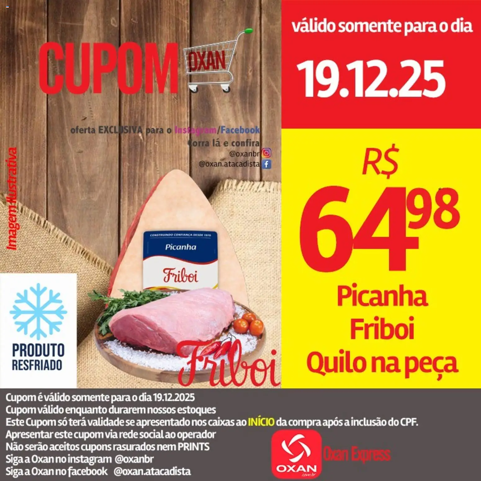Oxan Atacadista Folheto - válido de 19.12.2025 | Página: 1 | Produtos: Picanha