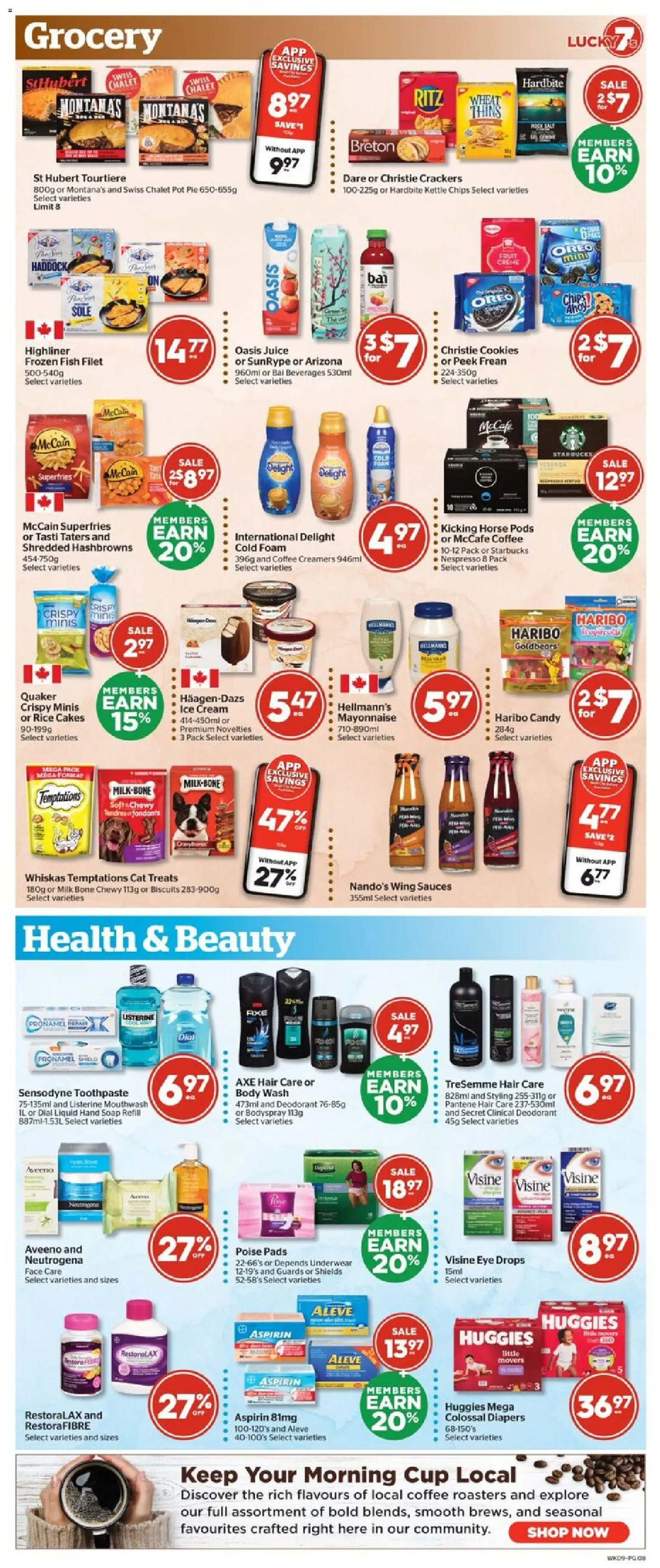 Calgary Co-op flyer valid from 02.01.2026 | Page: 8 | Products: Soap, Body wash, Milk, Juice