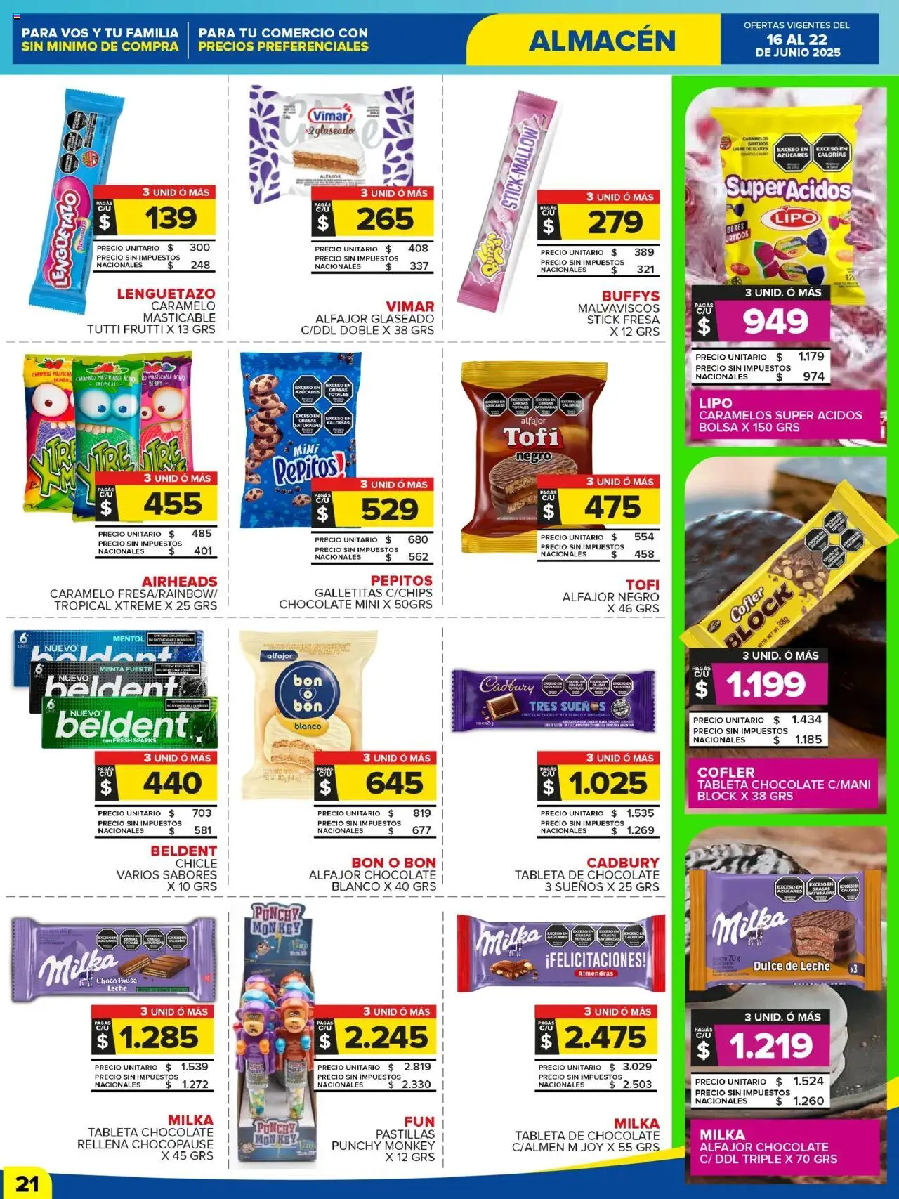 Carrefour Maxi catálogo │ válido desde el 16.06.2025 | Página: 21 | Productos: Galletitas, Almendras, Chicle, Alfajor