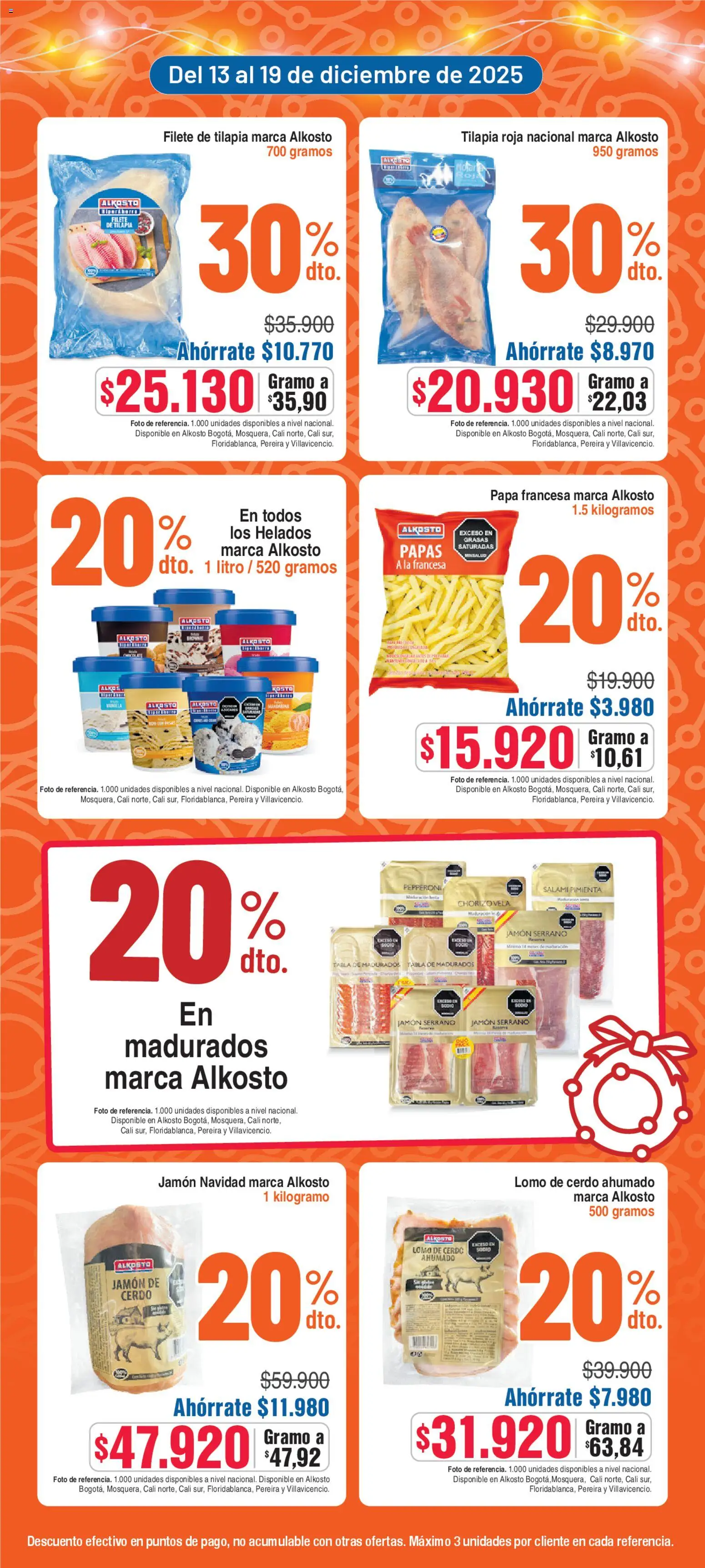 Alkosto revista - valida desde el 13.12.2025 | Página: 2 | Productos: Cerdo, Pimienta, Papa, Jamón