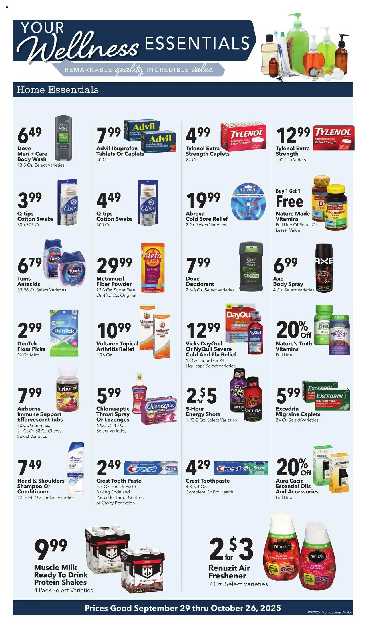 Cash Wise More Savings - valid from 29.09.2025 | Page: 1 | Products: Magnesium, Shampoo, Deodorant, Body Wash