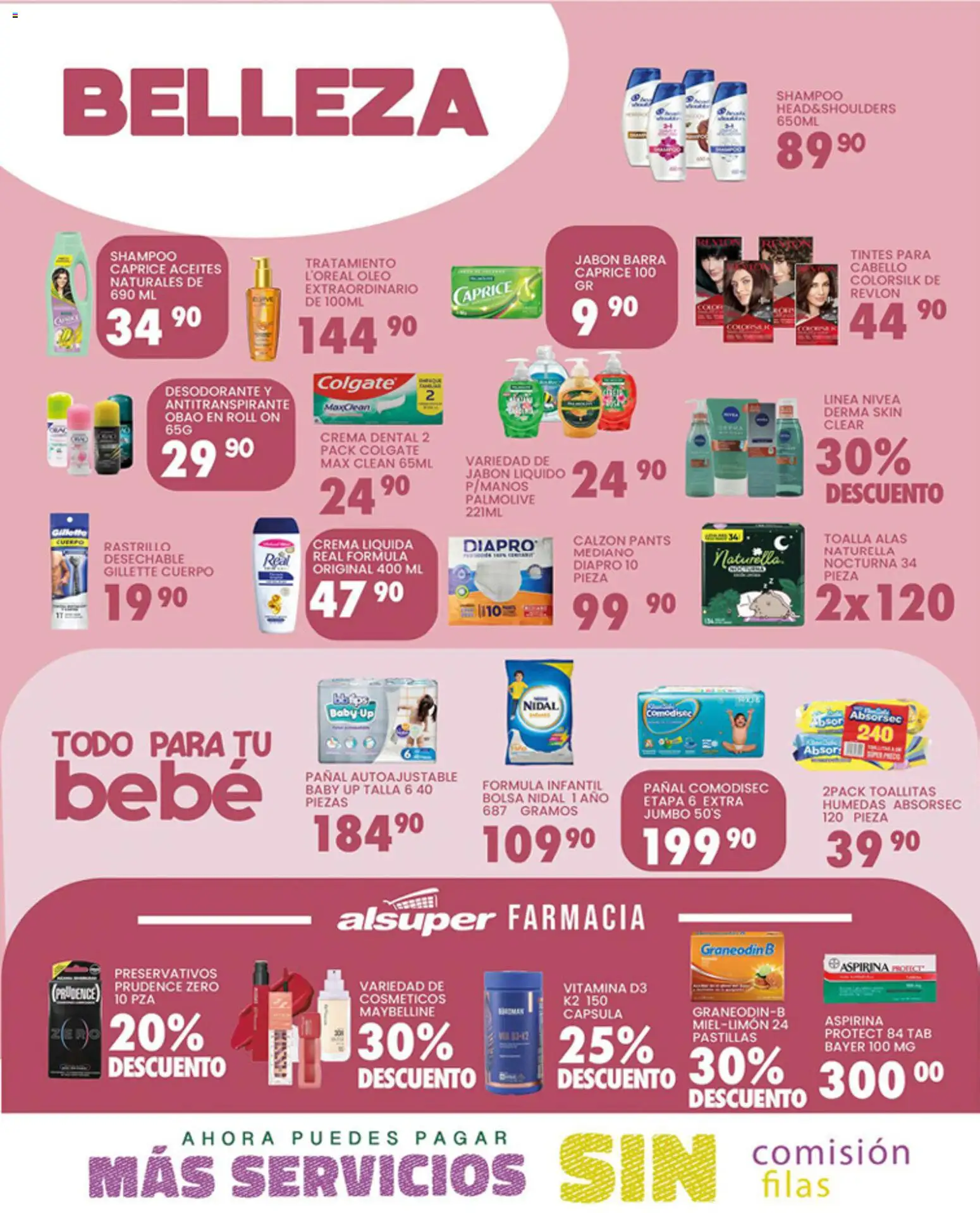 Nuevas ofertas de Alsuper válidas en toda la República Mexicana desde el 20.03.2026. ¡Encuentra las mejores ofertas en Alsuper folleto! | Página: 4 | Productos: Desodorante, Rastrillo, Toallitas húmedas, Pants