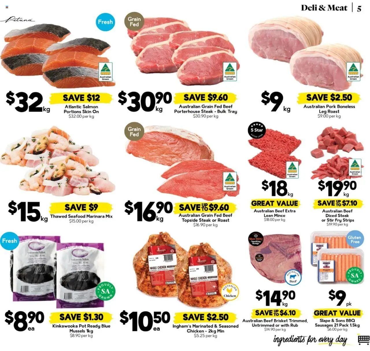 Drakes catalogue - valid from 02.07.2025 | Page: 5 | Products: Pork, Beef, Salmon, Seafood