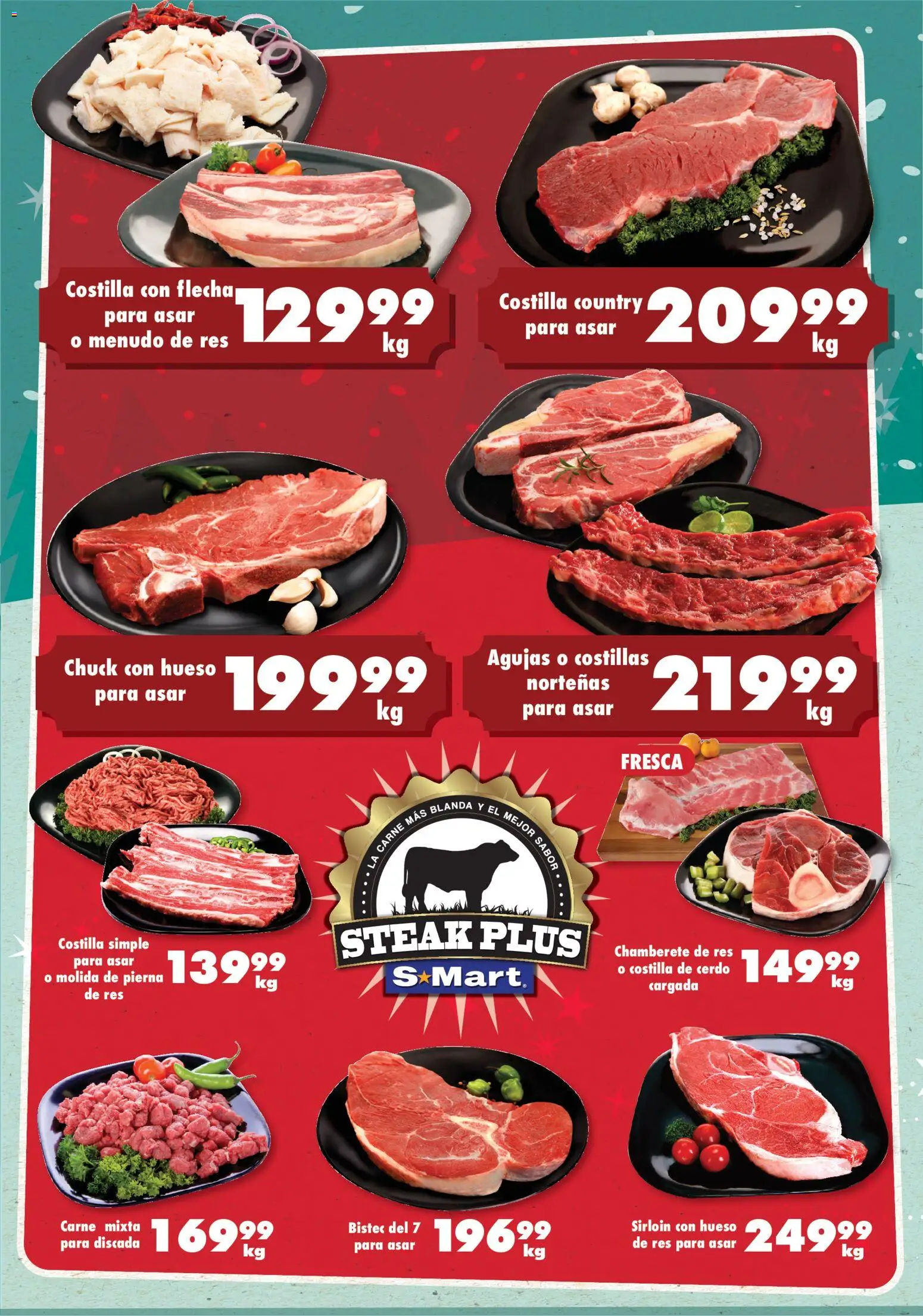 Nuevas ofertas de S-Mart válidas en toda la República Mexicana desde el 21.11.2025. ¡Encuentra las mejores ofertas en S-Mart folleto Monterrey! | Página: 1 | Productos: Cerdo, Res