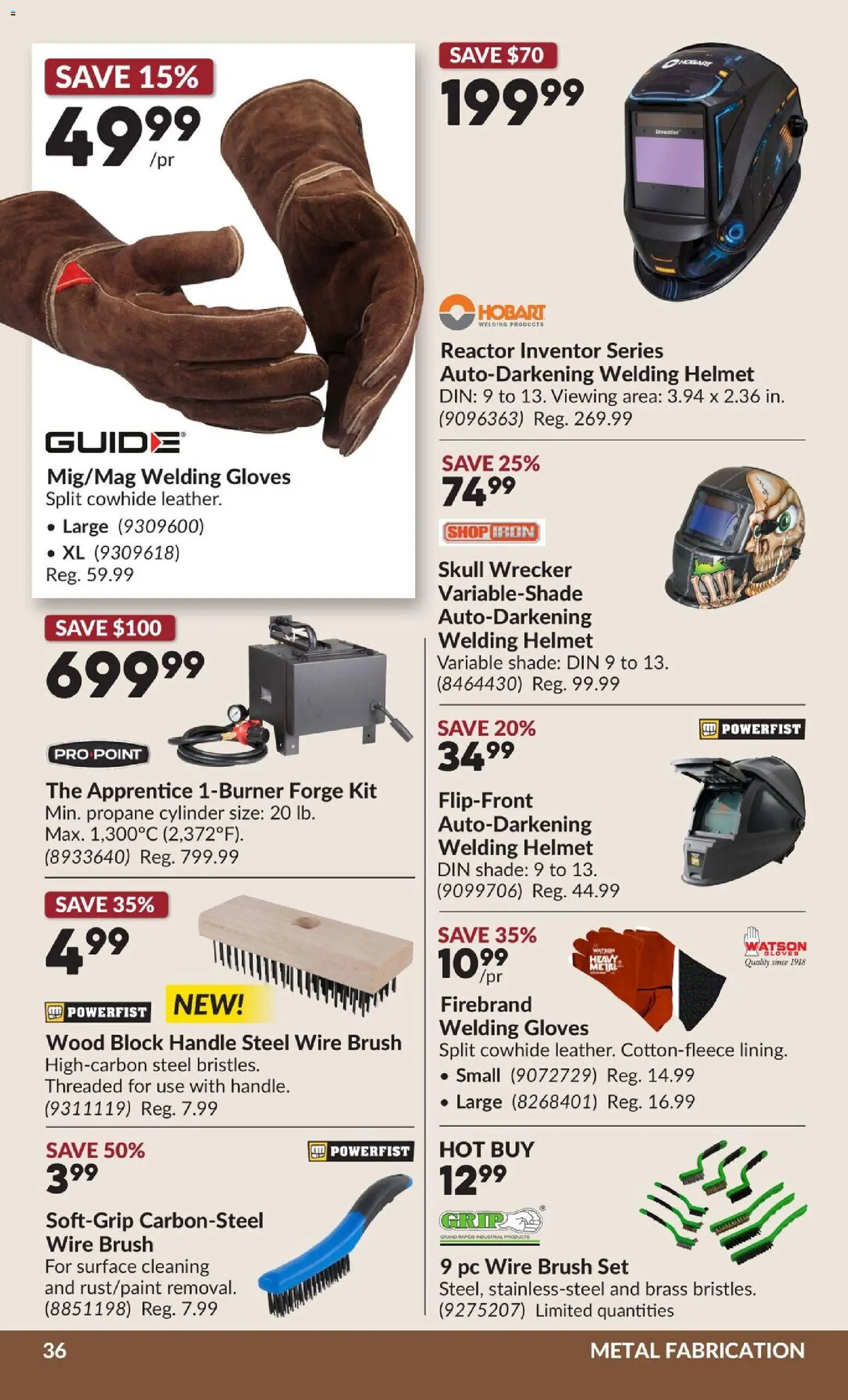 Princess Auto flyer valid from 04.11.2025 | Page: 43 | Products: Gloves, PC, Iron, Brush