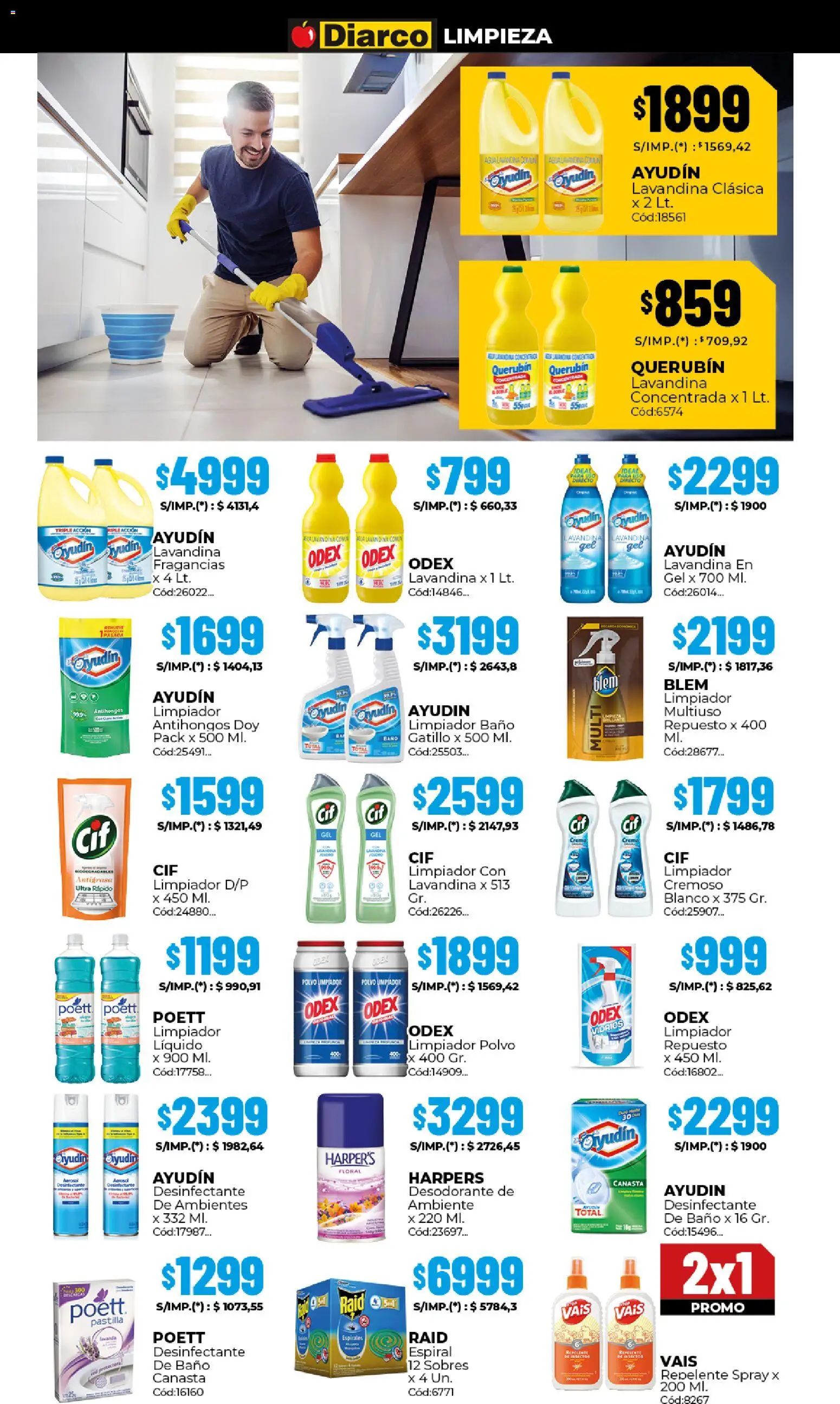 Diarco ofertas │ válido desde el 09.03.2026 | Página: 18 | Productos: Desinfectante, Desodorante, Limpiador, Crema