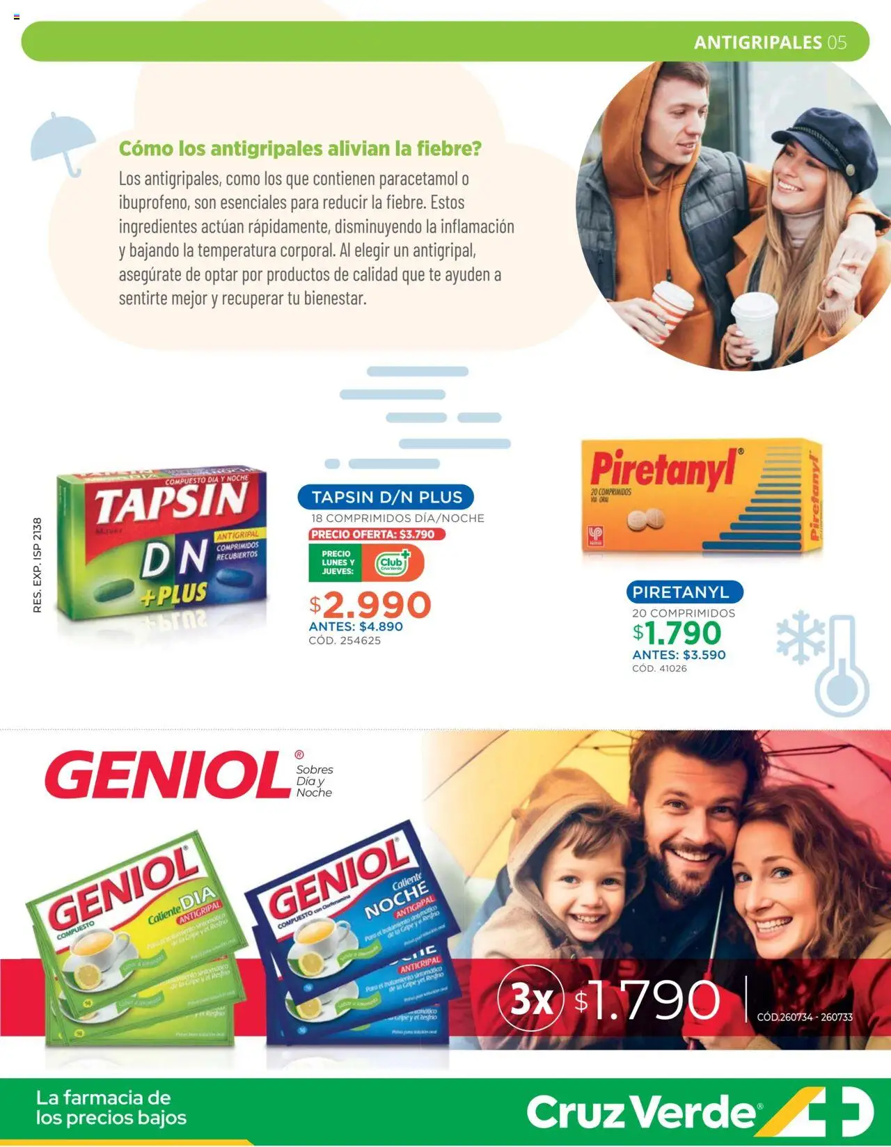 Ofertas Invierno Cruz Verde │ válido desde el 01.08.2025 | Página: 5 | Productos: Antigripal, Té