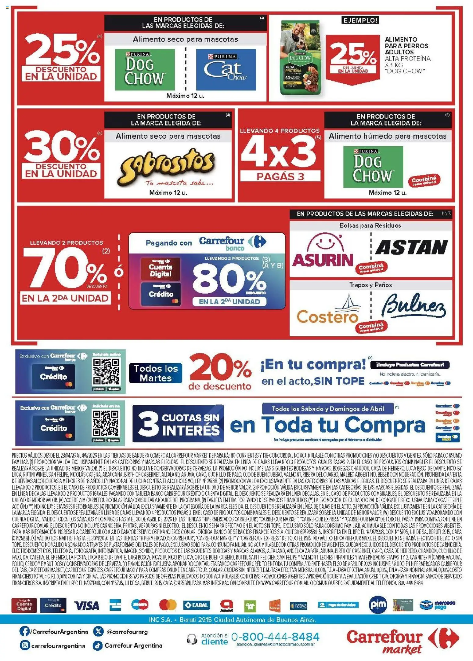 Carrefour Market - Market Paraná y Concordia │ válido desde el 28.04.2026 | Página: 5 | Productos: Teléfono, Caso, Cuchillo, Banco