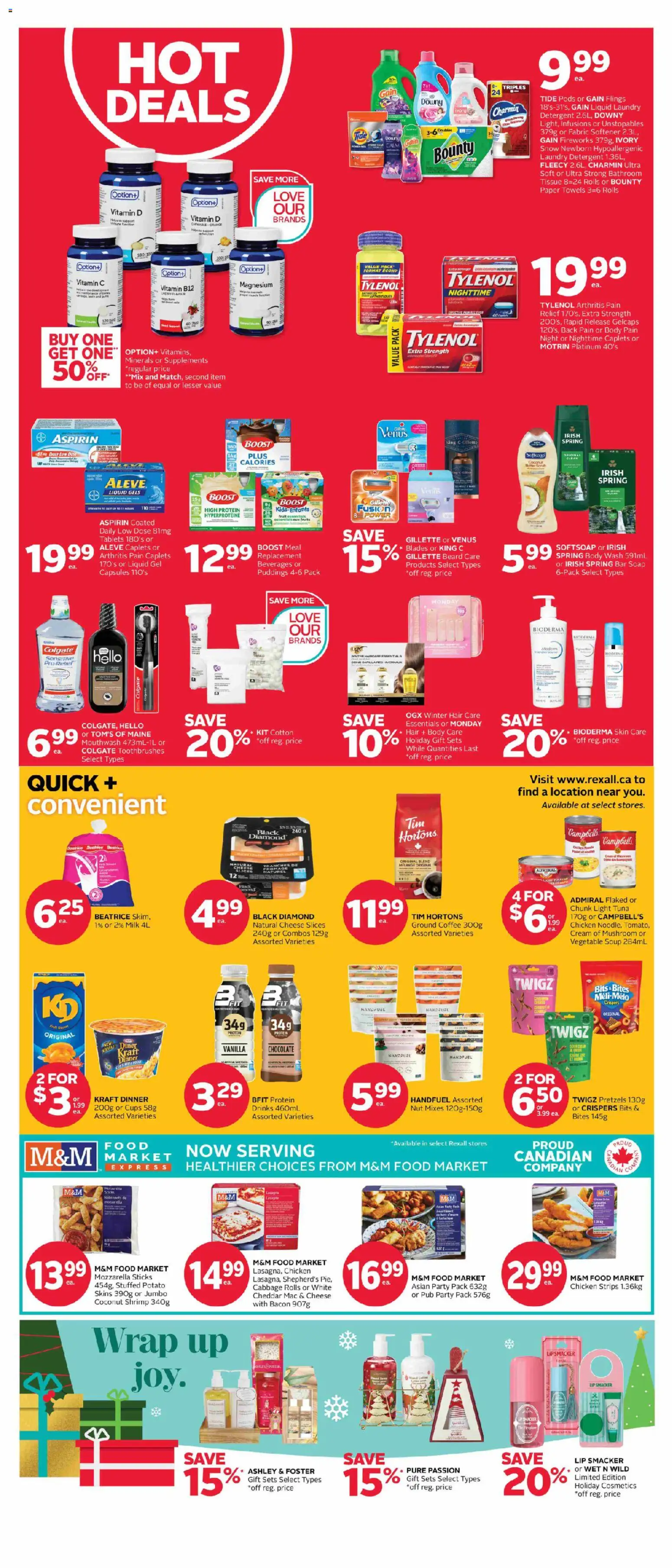 Rexall flyer valid from 28.11.2025 | Page: 3 | Products: Body wash, Fabric softener, Chocolate, Chicken