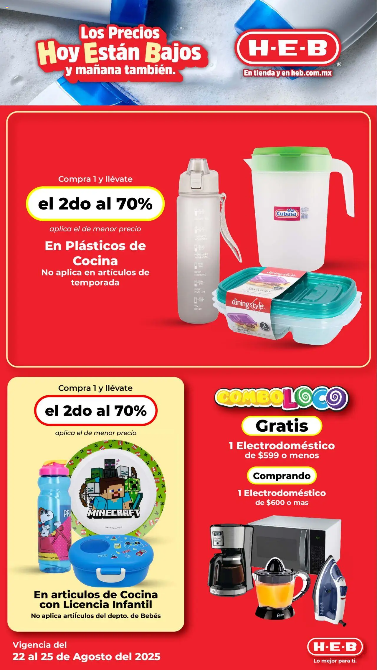 Nuevas ofertas de H-E-B válidas en toda la República Mexicana desde el 22.08.2025. ¡Encuentra las mejores ofertas en H-E-B folleto! | Página: 20 | Productos: Cocina
