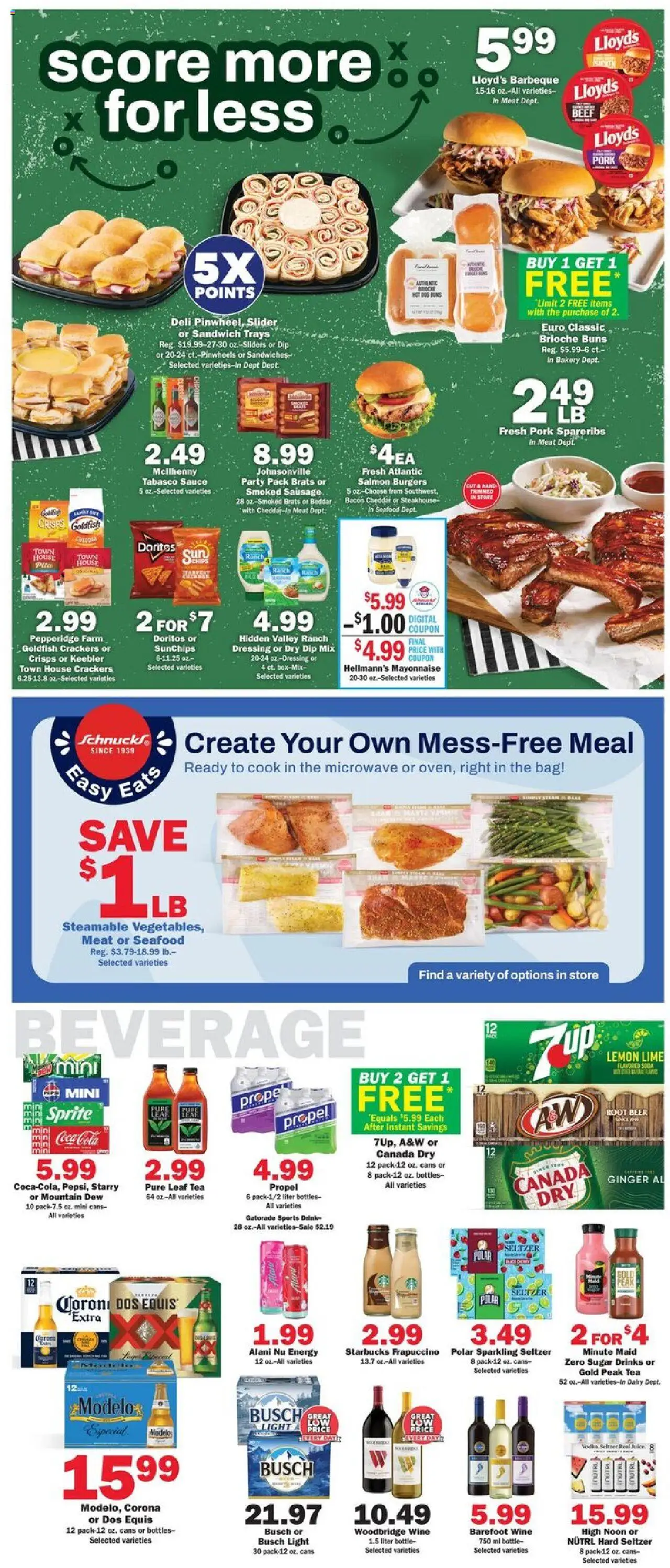 Schnucks Weekly Print Ad - IN - valid from 08.10.2025 | Page: 3 | Products: Wine, Beef, Sauce, Sugar