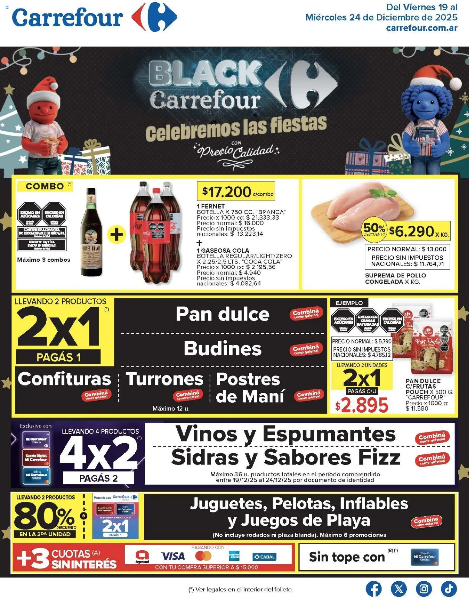 Carrefour ofertas │ válido desde el 19.12.2025 | Página: 2 | Productos: Pollo, Fernet, Mani, Pan
