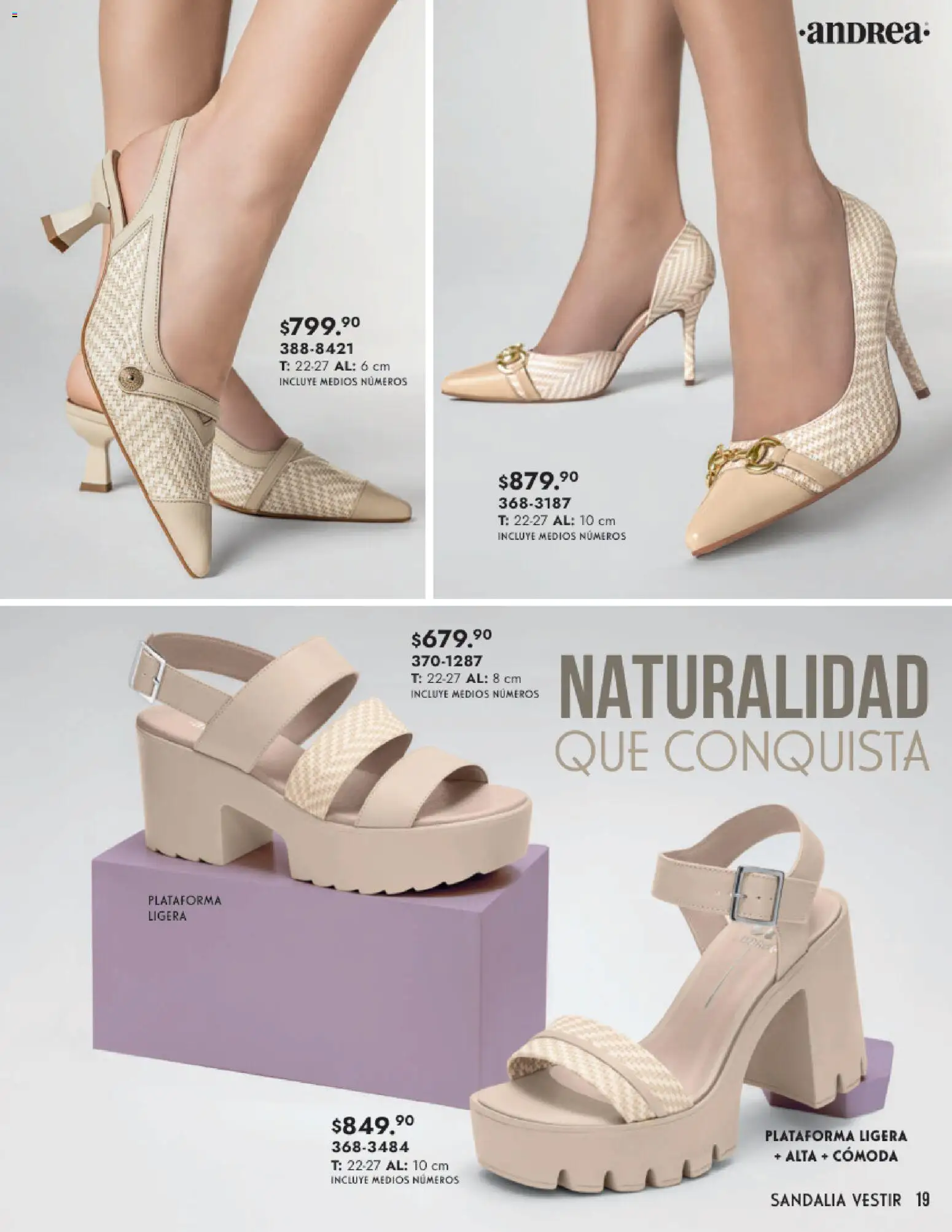 Nuevas ofertas de Andrea válidas en toda la República Mexicana desde el 25.01.2026. ¡Encuentra las mejores ofertas en Andrea catálogo Calzado Dama! | Página: 19