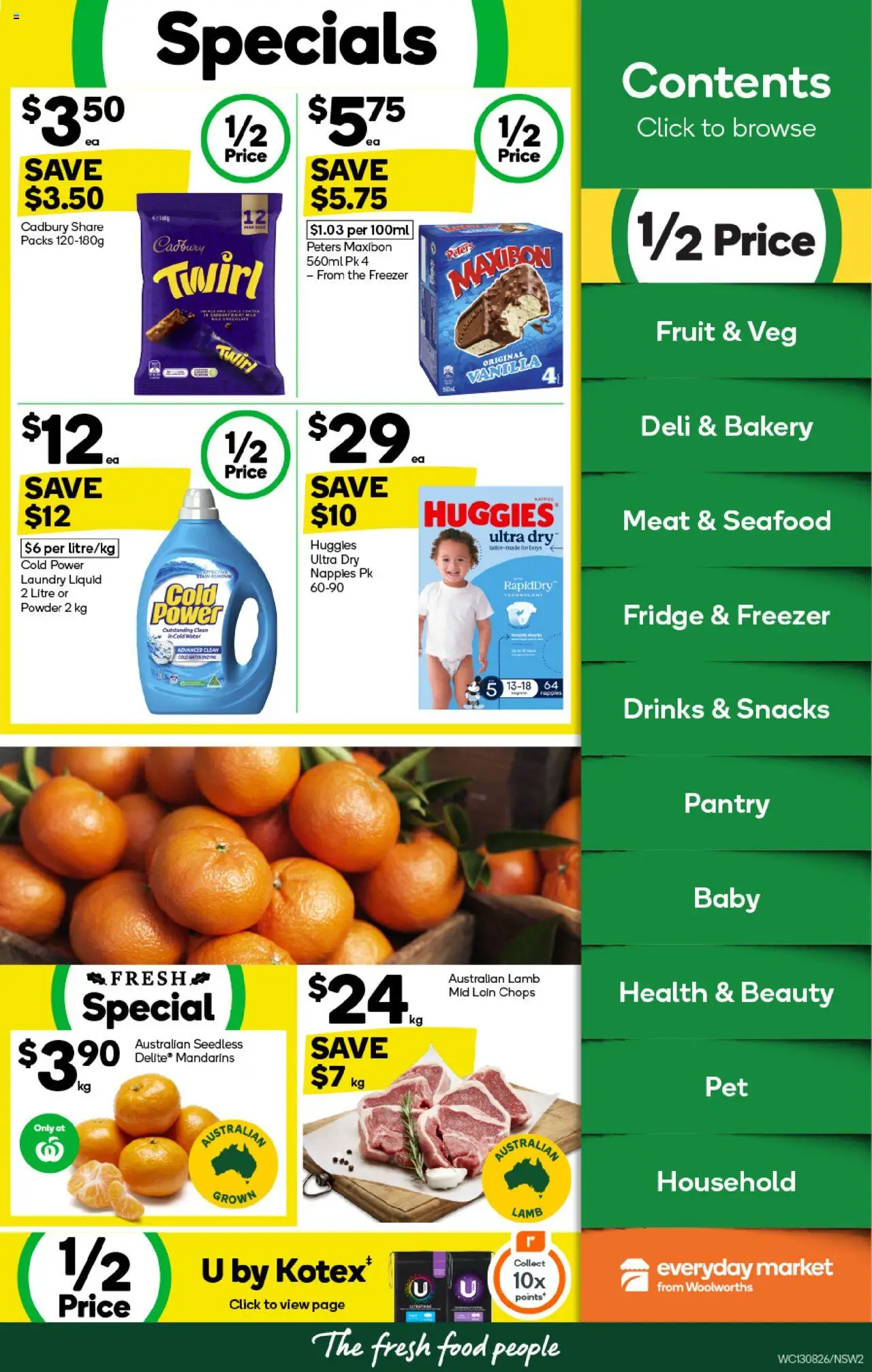 Woolworths catalogue - valid from 13.08.2025 | Page: 2 | Products: Household, Lamb, Meat, Seafood