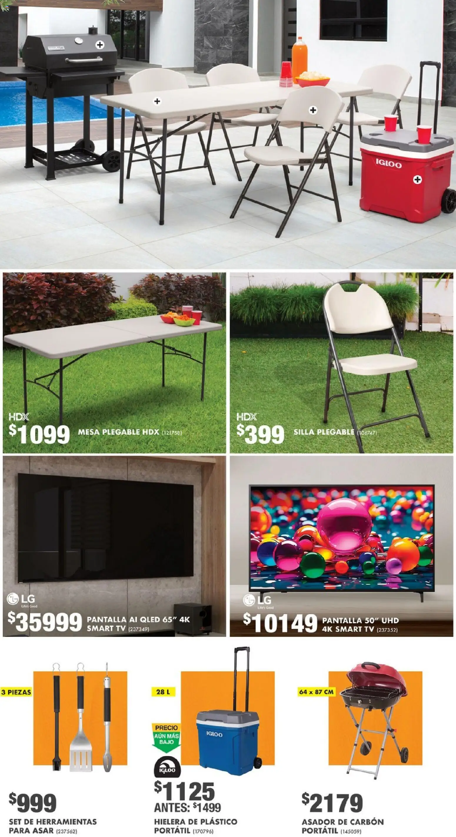 Nuevas ofertas de Home Depot válidas en toda la República Mexicana desde el 15.01.2026. ¡Encuentra las mejores ofertas en Home Depot catálogo! | Página: 9 | Productos: Silla, Hielera, Mesa