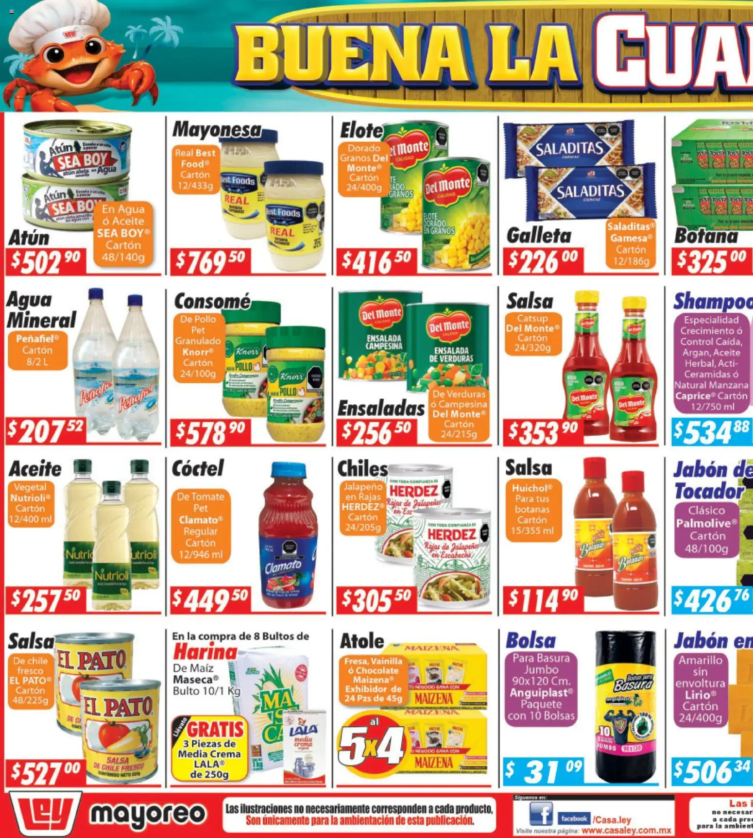 Nuevas ofertas de Casa Ley válidas en toda la República Mexicana desde el 23.02.2026. ¡Encuentra las mejores ofertas en Casa Ley folleto Hermosillo! | Página: 5 | Productos: Mayonesa, Atún, Crema, Manzana
