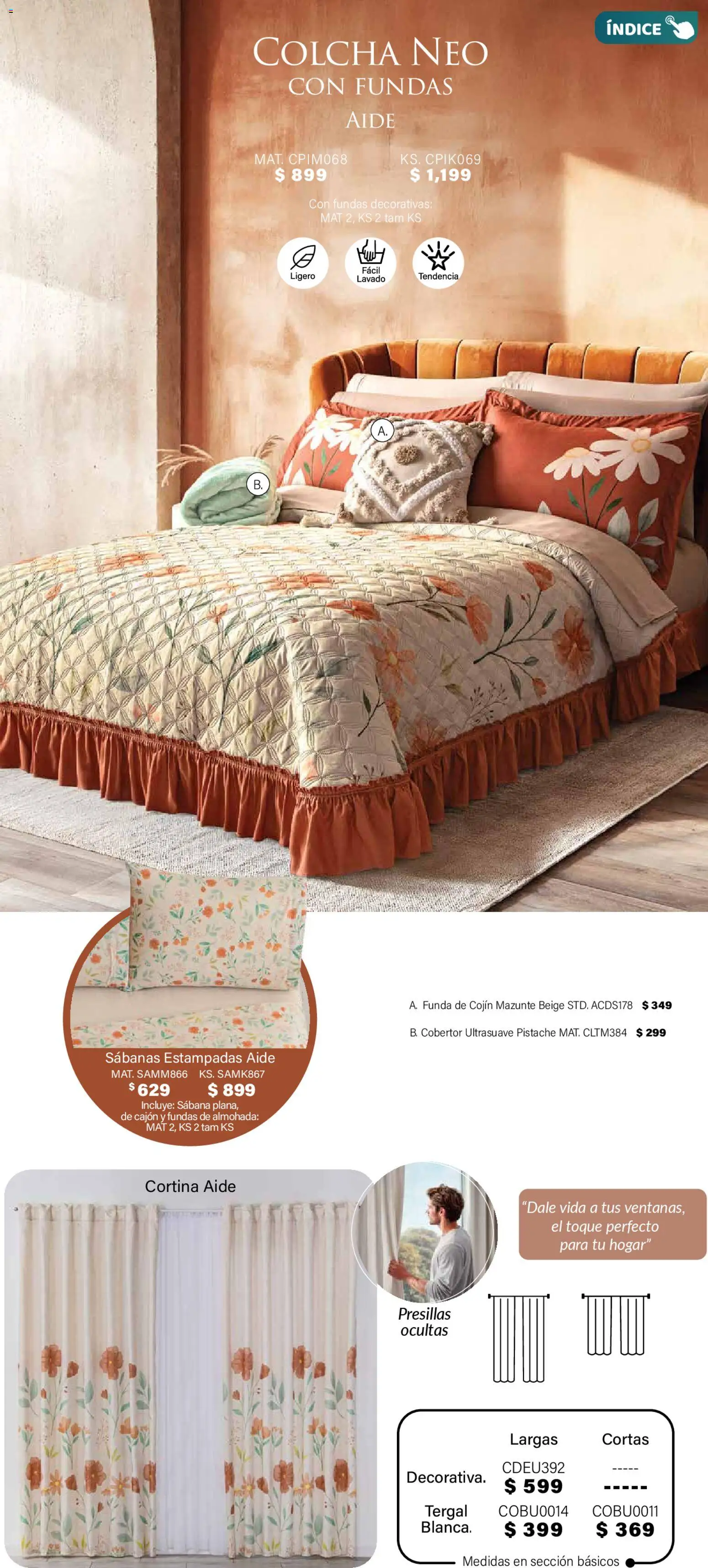 Nuevas ofertas de Colchas Concord válidas en toda la República Mexicana desde el 01.11.2025. ¡Encuentra las mejores ofertas en Colchas Concord Buen Fin! | Página: 81 | Productos: Cobertor, Funda, Almohada, Sabanas