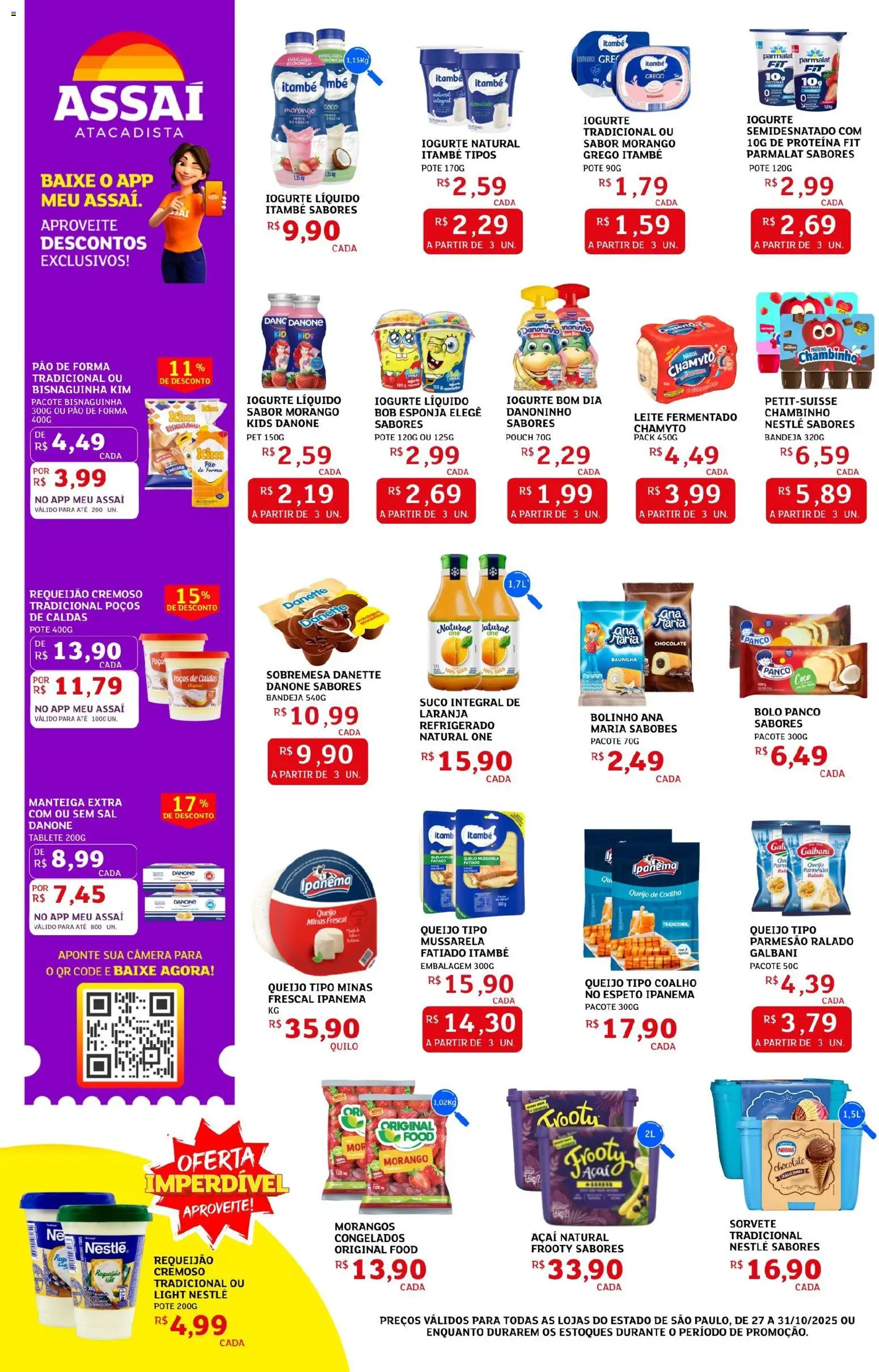 Assaí Atacadista Folheto - válido de 27.10.2025 | Página: 6 | Produtos: Esponja, Suco, Bolo, Bandeja