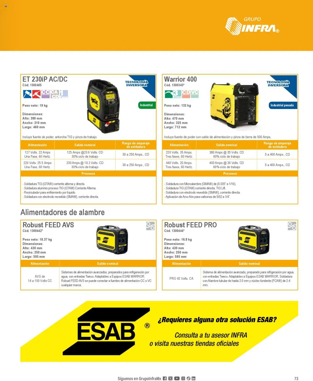 Nuevas ofertas de Infra válidas en toda la República Mexicana desde el 07.01.2025. ¡Encuentra las mejores ofertas en Infra catálogo Soldadoras industriales! | Página: 21 | Productos: Fuente, Cable, Pinza