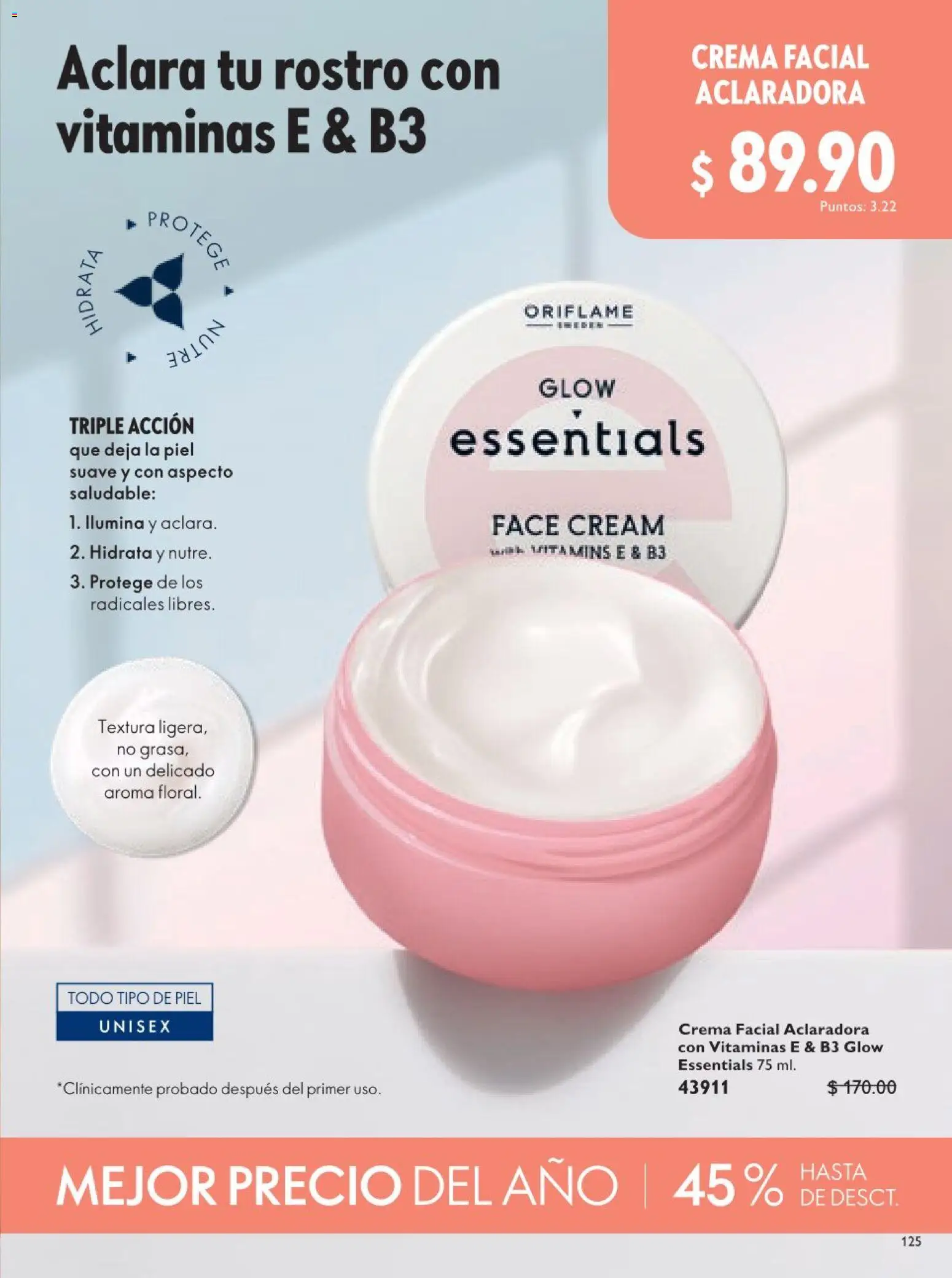 Nuevas ofertas de Oriflame válidas en toda la República Mexicana desde el 18.04.2026. ¡Encuentra las mejores ofertas en Oriflame campaña 6 2026! | Página: 125 | Productos: Crema, Vitaminas