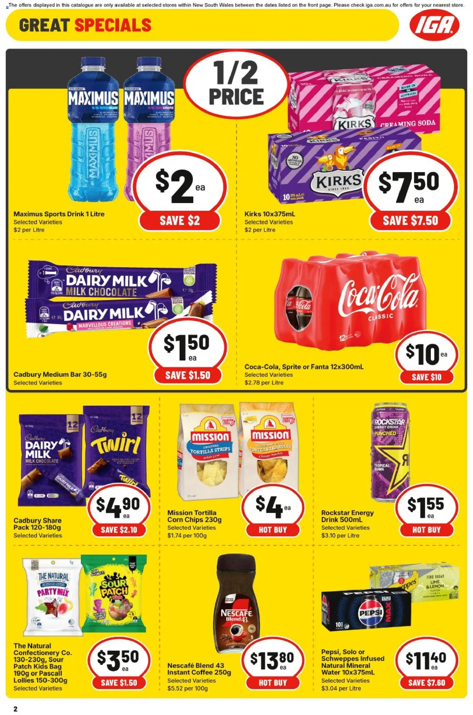 IGA catalogue - valid from 07.01.2026 | Page: 5 | Products: Chocolate, Lollies, Pepsi, Water