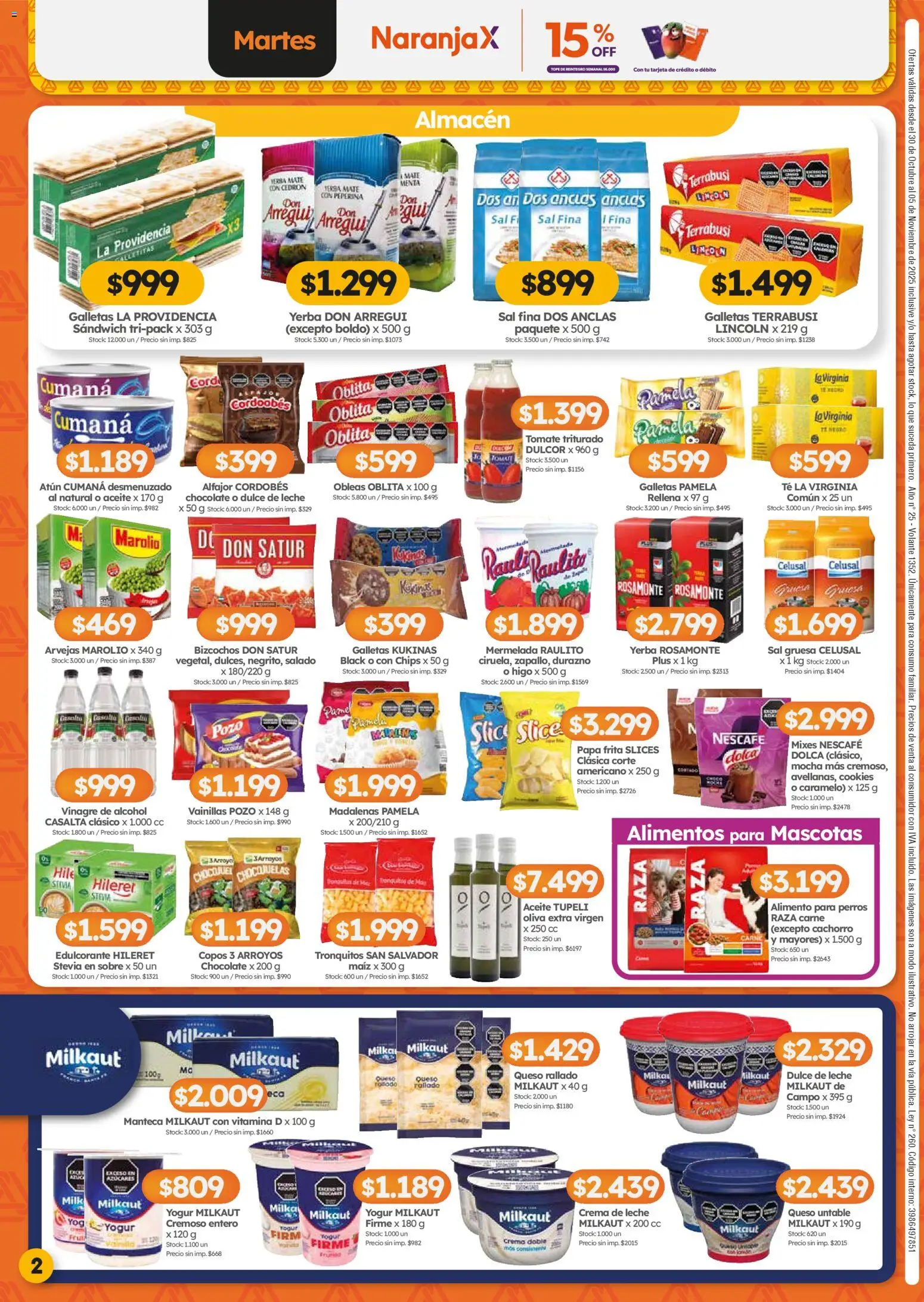 Cordiez ofertas │ válido desde el 30.10.2025 | Página: 2 | Productos: Papa, Maiz, Tomate, Queso