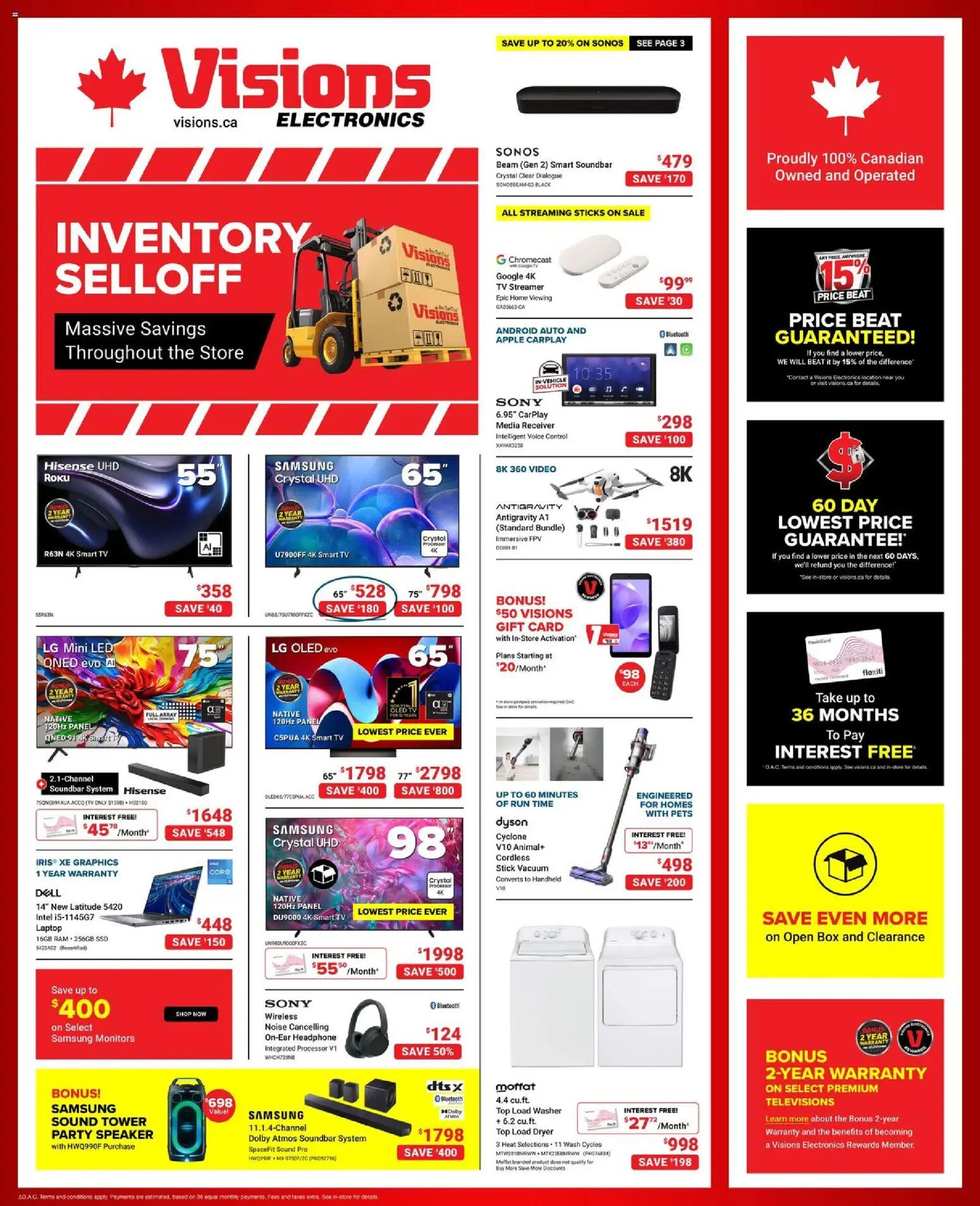 Visions flyer valid from 20.03.2026 | Page: 1 | Products: Tv, Video, Speaker, Dryer
