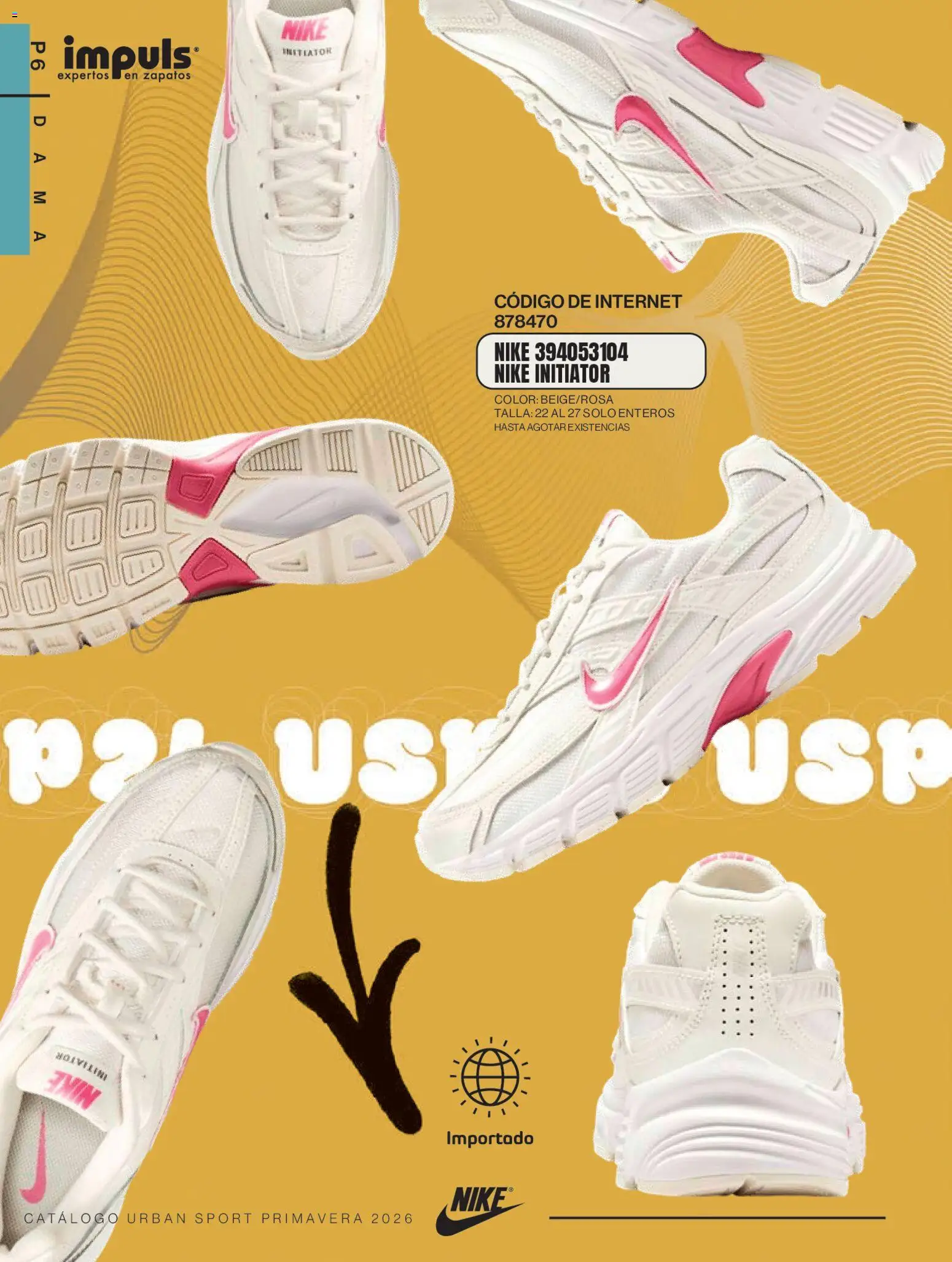 Nuevas ofertas de Impuls válidas en toda la República Mexicana desde el 01.03.2026. ¡Encuentra las mejores ofertas en Impuls catálogo Urban Sport! | Página: 8 | Productos: Zapatos