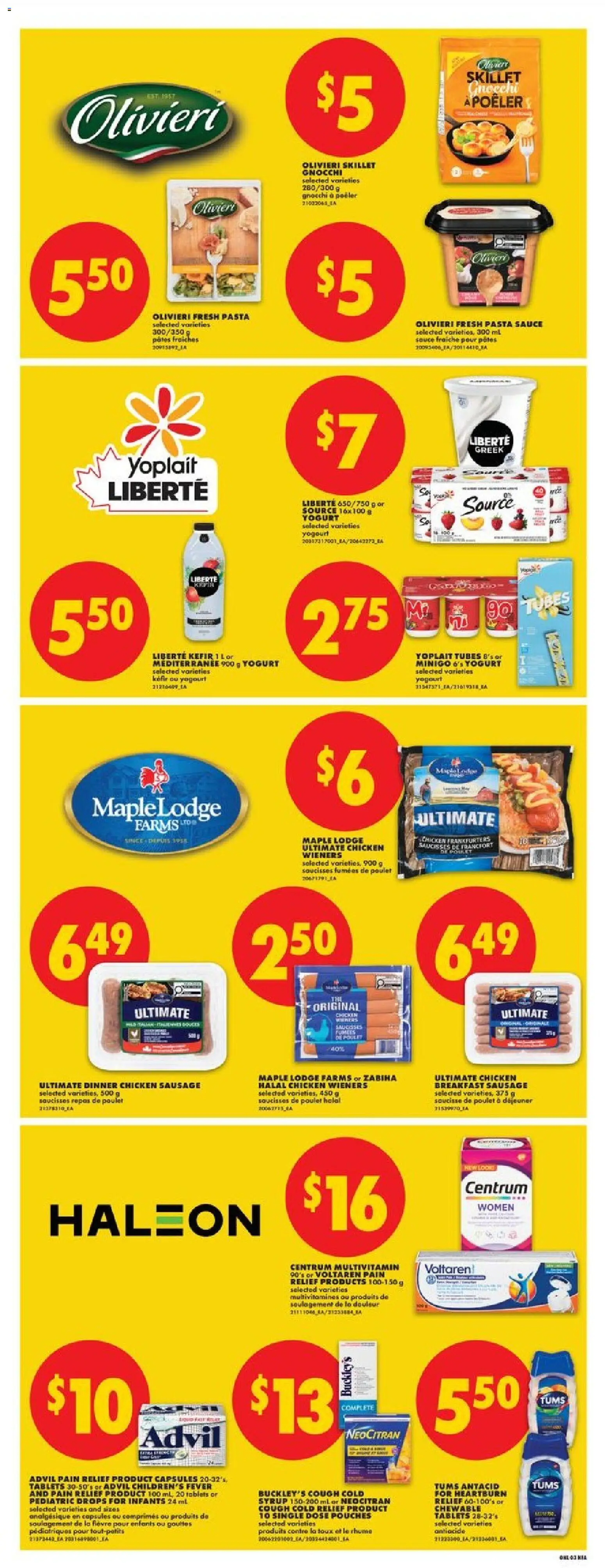 No Frills flyer valid from 16.04.2026 | Page: 11 | Products: Pasta, Yogurt, Chicken