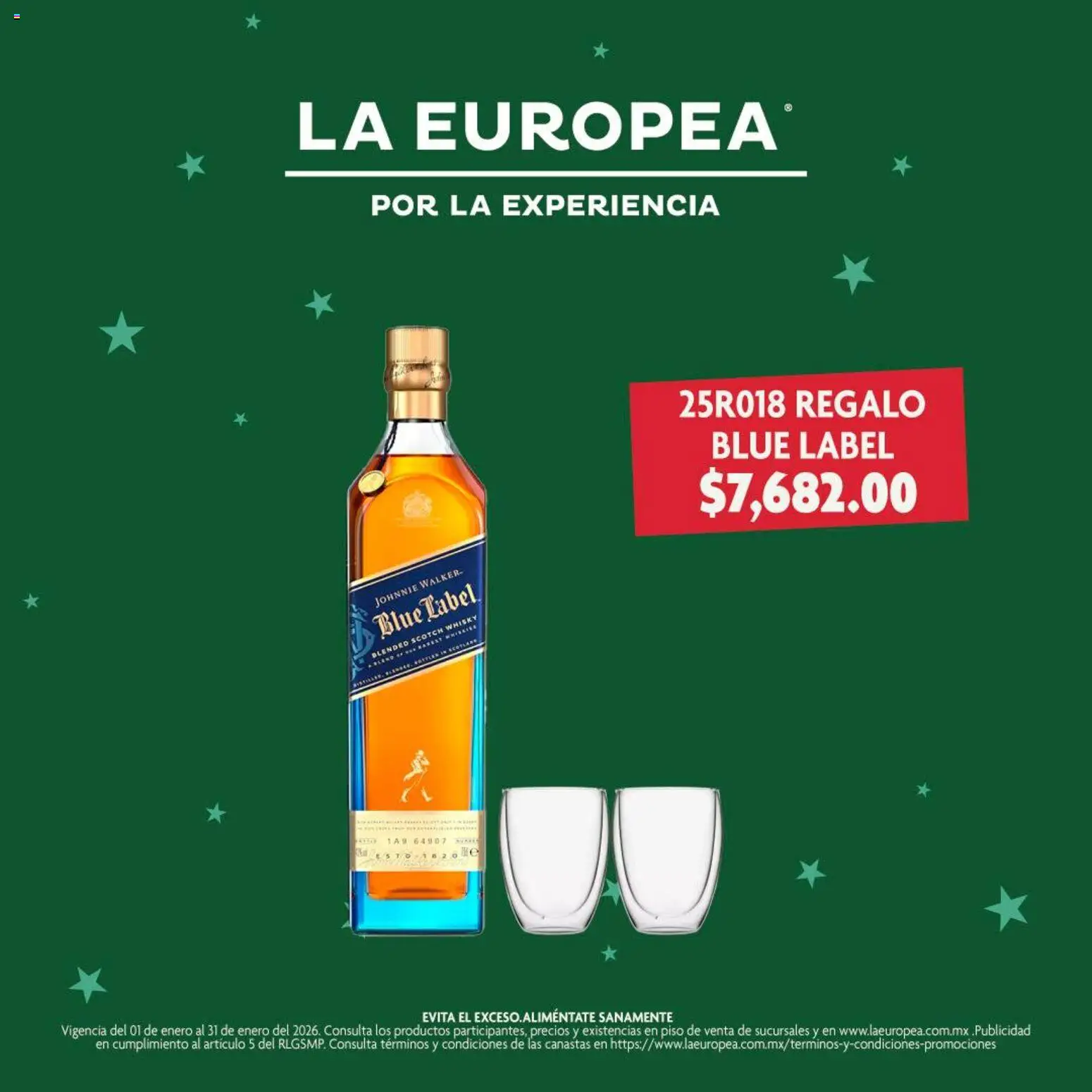 Nuevas ofertas de La Europea válidas en toda la República Mexicana desde el 01.01.2026. ¡Encuentra las mejores ofertas en La Europea catálogo Botellas pensadas para regalar grandes momentos! | Página: 4 | Productos: Whisky