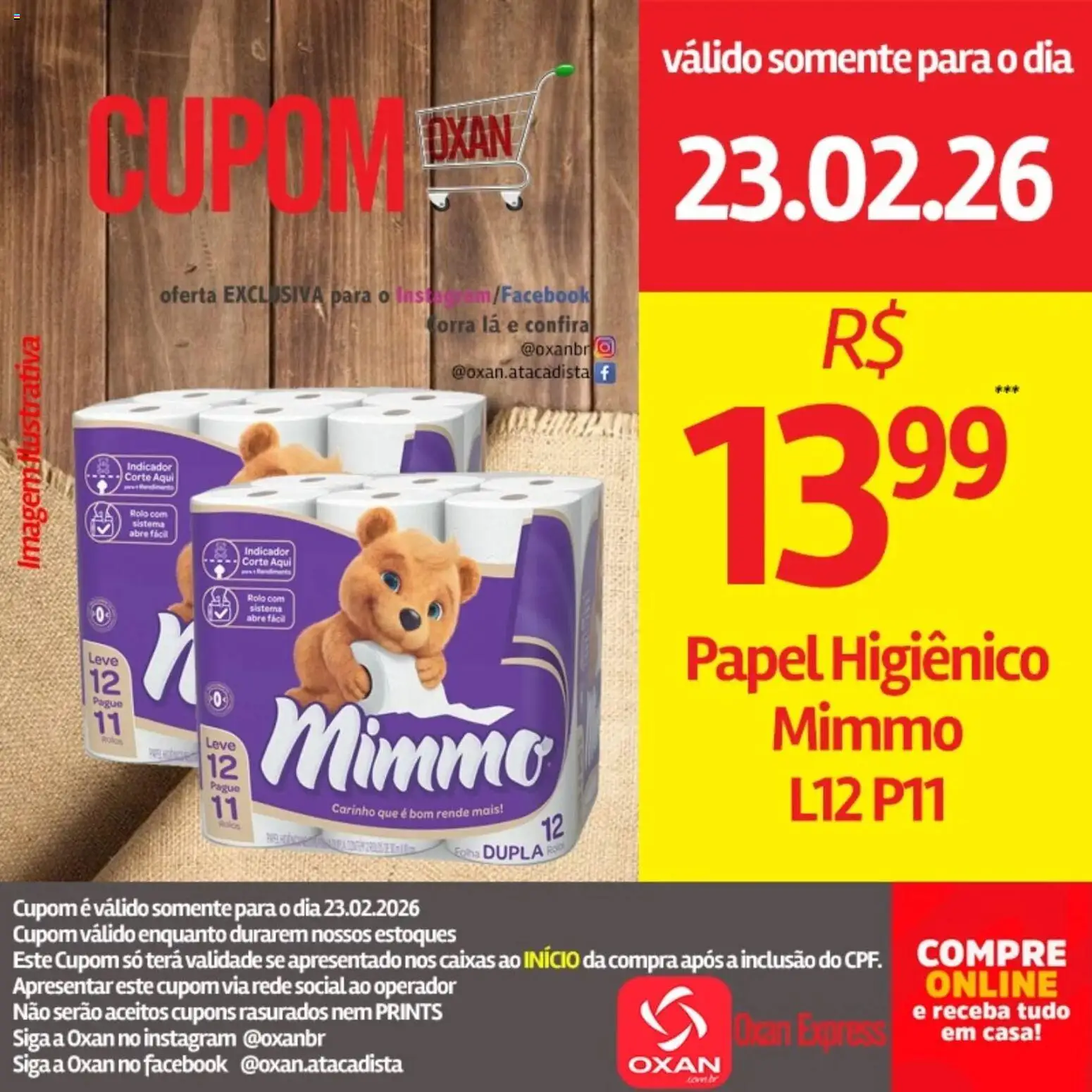 Oxan Atacadista Folheto - válido de 23.02.2026 | Página: 17 | Produtos: Rolo, Papel higiênico
