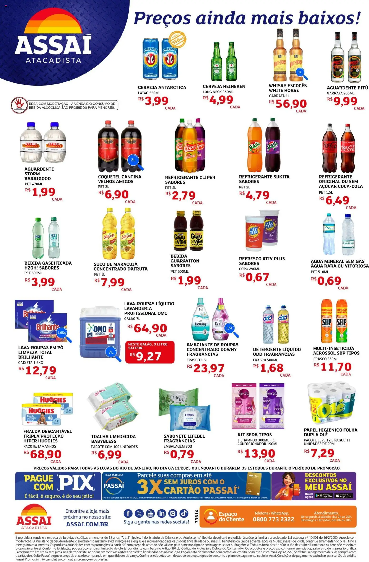 Assaí Atacadista Folheto - válido de 07.11.2025 | Página: 2 | Produtos: Pó, Condicionador, Pneus, Telefone