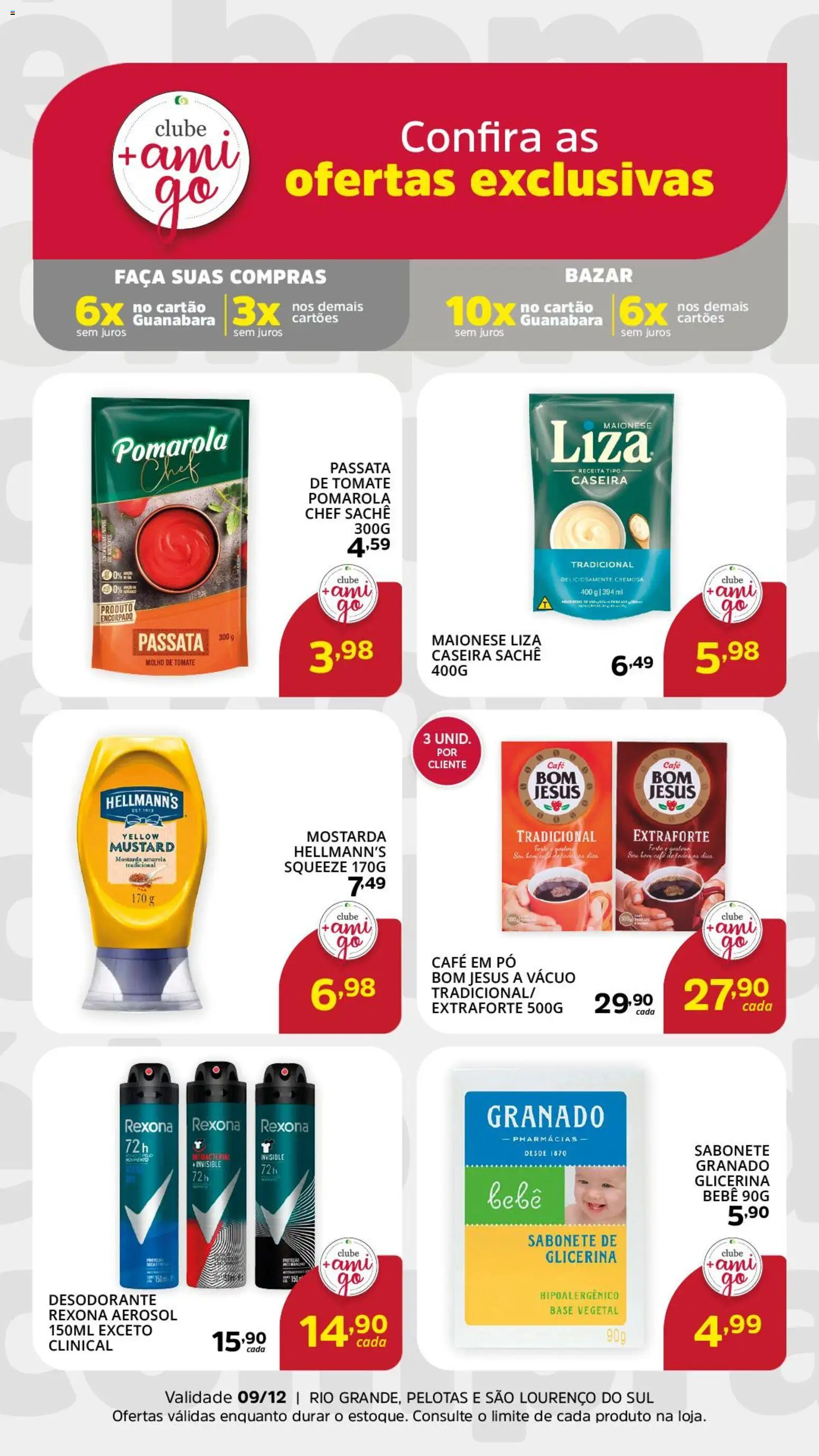 Supermercado Guanabara Folheto - válido de 04.12.2025 | Página: 1 | Produtos: Café, Base, Rexona, Maionese